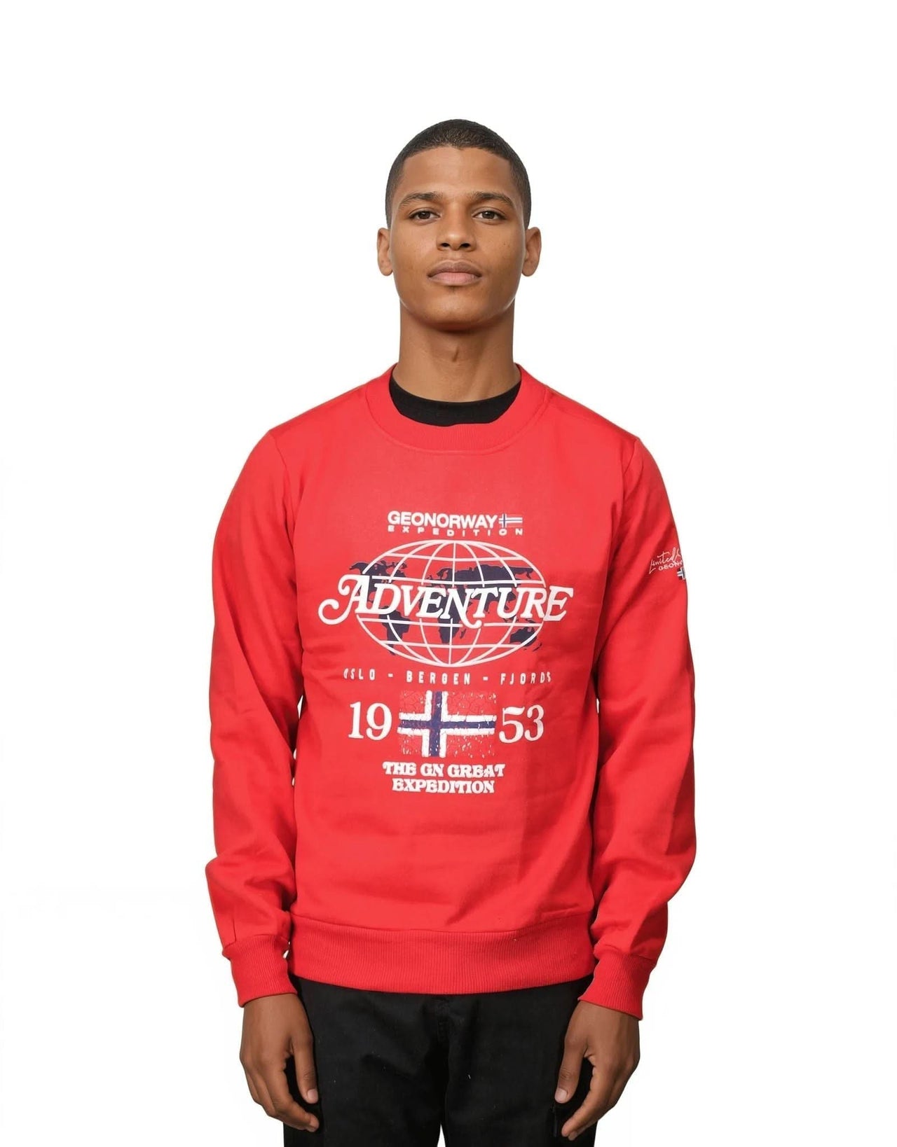 Geographical Norway Golkovitz Hombre - Sudadera con estampado y bandera - Geographical Norway GOLKOVITZ_MEN_NOIR_S_S_SDB-GOLKOVITZ_MEN_BLANC_S_SDB-GOLKOVITZ_MEN_NOIR_M_SDB-GOLKOVITZ_MEN_BLANC_M_SDB-GOLKOVITZ_MEN_NOIR_L_SDB-GOLKOVITZ_MEN_BLANC_L_SDB-GOLKOVITZ_MEN_NOIR_XL_SDB-GOLKOVITZ_MEN_BLANC_XL_SDB-GOLKOVITZ_MEN_NOIR_XXL_SDB-GOLKOVITZ_MEN_BLANC_XXL_SDB