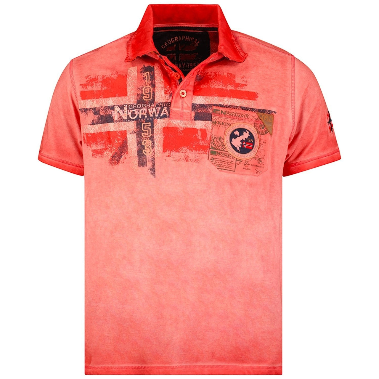 Geographical Norway Kamo Homme - Polo à manches courtes effet délavé - Geographical Norway KAMO_MEN_CORAIL_M_SDB-KAMO_MEN_CORAIL_L_SDB-KAMO_MEN_CORAIL_XL_SDB-KAMO_MEN_BLEU_M_SDB-KAMO_MEN_BLEU_L_SDB-KAMO_MEN_BLEU_XL_SDB-KAMO_MEN_BLEU_XXL_SDB-KAMO_MEN_GRIS_CLAIR_S_SDB-KAMO_MEN_GRIS_CLAIR_M_SDB-KAMO_MEN_GRIS_CLAIR_L_SDB