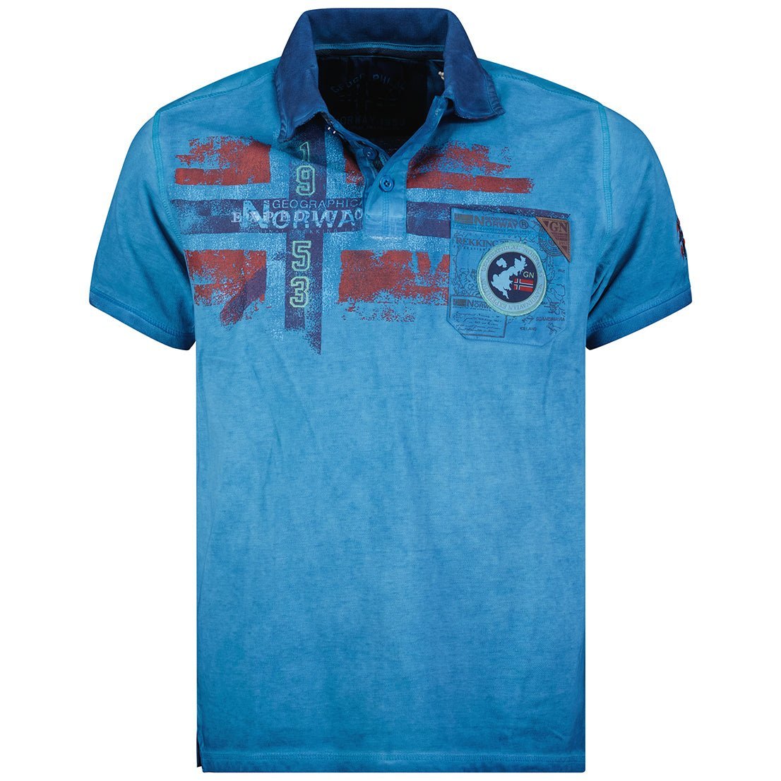 Geographical Norway Kamo Homme - Polo à manches courtes effet délavé - Geographical Norway KAMO_MEN_CORAIL_M_SDB-KAMO_MEN_CORAIL_L_SDB-KAMO_MEN_CORAIL_XL_SDB-KAMO_MEN_BLEU_M_SDB-KAMO_MEN_BLEU_L_SDB-KAMO_MEN_BLEU_XL_SDB-KAMO_MEN_BLEU_XXL_SDB-KAMO_MEN_GRIS_CLAIR_S_SDB-KAMO_MEN_GRIS_CLAIR_M_SDB-KAMO_MEN_GRIS_CLAIR_L_SDB