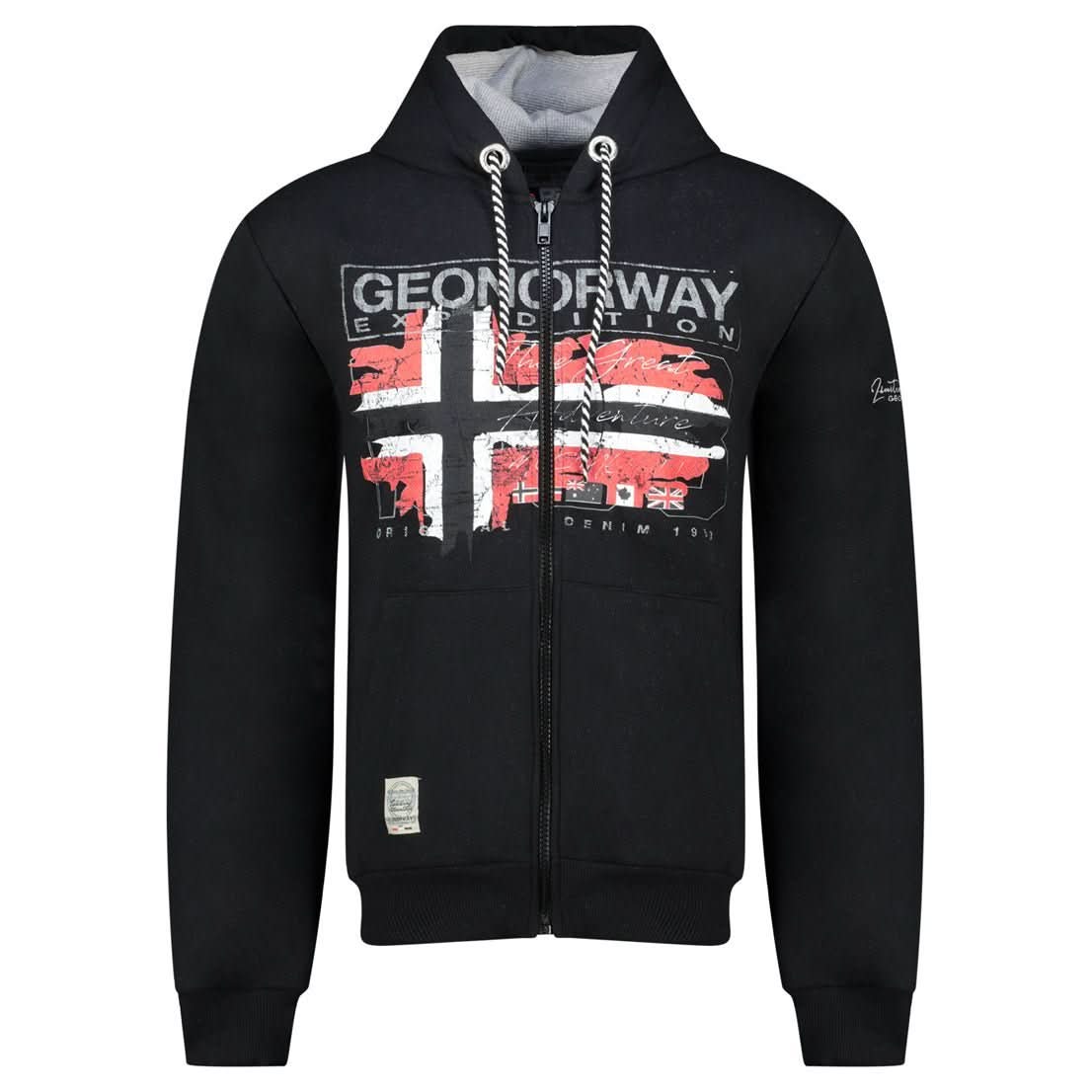 Geographical Norway GRUSTY Uomo - Felpa con cappuccio con stampe e bandiera - Geographical Norway GRUSTY_MEN_MARINE_S_SDB-GRUSTY_MEN_BLANC_SDB-GRUSTY_MEN_MARINE_M_SDB-GRUSTY_MEN_WHITE_M_SDB-GRUSTY_MEN_MARINE_L_SDB-GRUSTY_MEN_WHITE_L_SDB-GRUSTY_MEN_MARINE_XL_SDB-GRUSTY_MEN_WHITE_XL_SDB-GRUSTY_MEN_MARINE_XXL_SDB-GRUSTY_MEN_WHITE_XXL_SDB