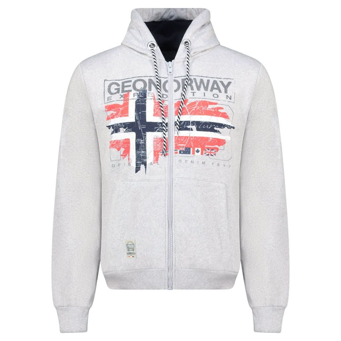 Geographical Norway GRUSTY Hombre - Sudadera con capucha con estampados y bandera - Geographical Norway GRUSTY_MEN_MARINE_S_SDB-GRUSTY_MEN_BLANC_S_SDB-GRUSTY_MEN_MARINE_M_SDB-GRUSTY_MEN_WHITE_M_SDB-GRUSTY_MEN_MARINE_L_SDB-GRUSTY_MEN_WHITE_L_SDB-GRUSTY_MEN_MARINE_XL_SDB-GRUSTY_MEN_WHITE_XL_SDB-GRUSTY_MEN_MARINE_XXL_SDB-GRUSTY_MEN_WHITE_XXL_SDB
