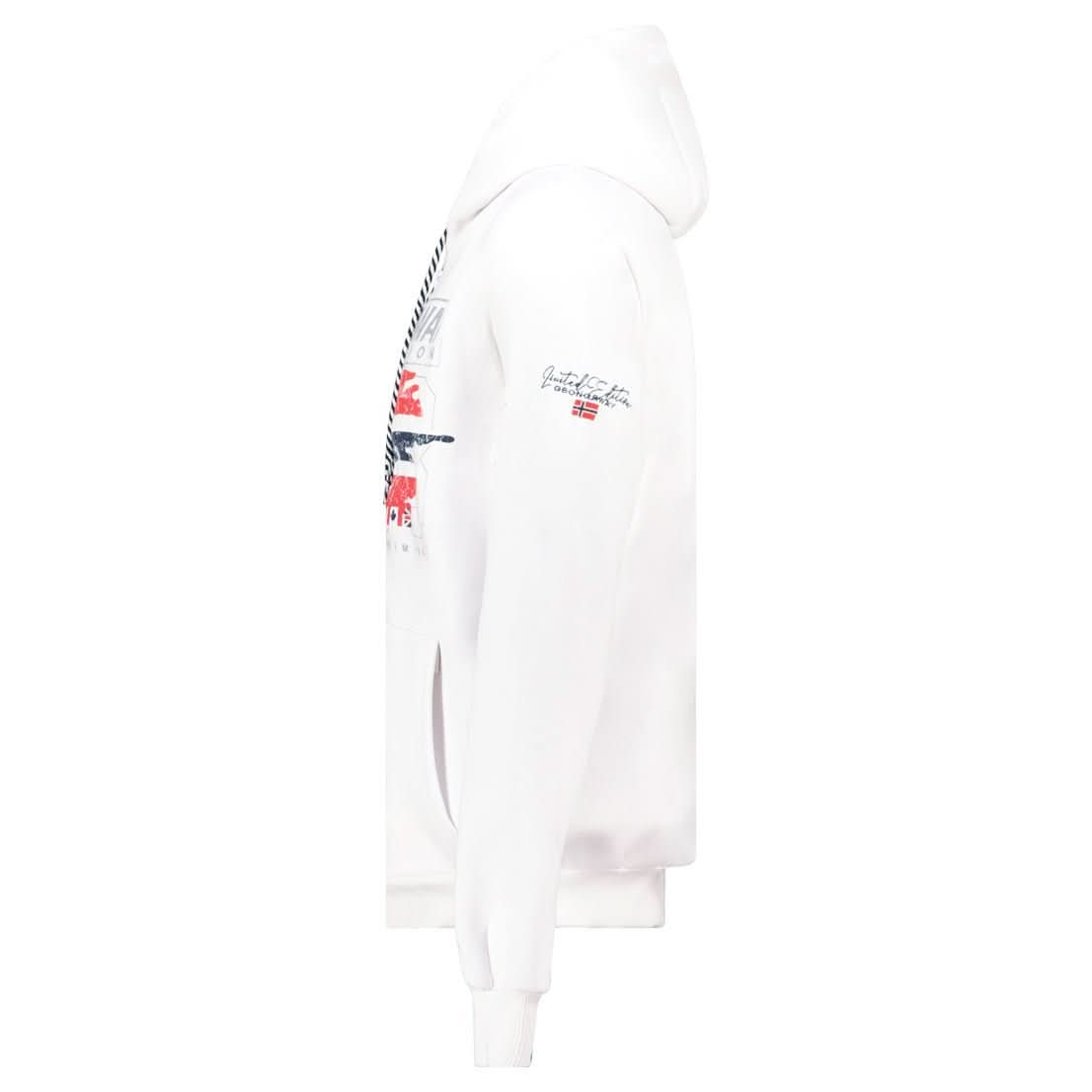 Geographical Norway GRUSTY Hombre - Sudadera con capucha con estampados y bandera - Geographical Norway GRUSTY_MEN_MARINE_S_SDB-GRUSTY_MEN_BLANC_S_SDB-GRUSTY_MEN_MARINE_M_SDB-GRUSTY_MEN_WHITE_M_SDB-GRUSTY_MEN_MARINE_L_SDB-GRUSTY_MEN_WHITE_L_SDB-GRUSTY_MEN_MARINE_XL_SDB-GRUSTY_MEN_WHITE_XL_SDB-GRUSTY_MEN_MARINE_XXL_SDB-GRUSTY_MEN_WHITE_XXL_SDB