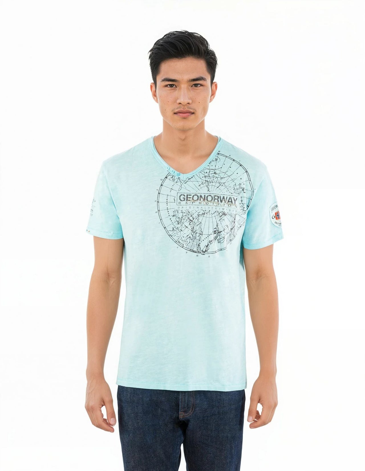 Geographical Norway Geographical Norway Jimperable Hombre - Camiseta de manga corta y cuello de pico - Geographical Norway JIMPERABLE_MEN_BLEU_CIEL_M_SDB-JIMPERABLE_MEN_CORAIL_M_SDB-JIMPERABLE_MEN_BLANC_SDB-JIMPERABLE_MEN_AZUL_CIEL_L_SDB-JIMPERABLE_MEN_CORAIL_L_SDB-JIMPERABLE_MEN_BLANCO_M_SDB-JIMPERABLE_MEN_BLUECIEL_XL_SDB-JIMPERABLE_MEN_CORAIL_XL_SDB-JIMPERABLE_MEN_BLANCO_L_SDB-JIMPERABLE_MEN_CORAIL_XXL_SDB