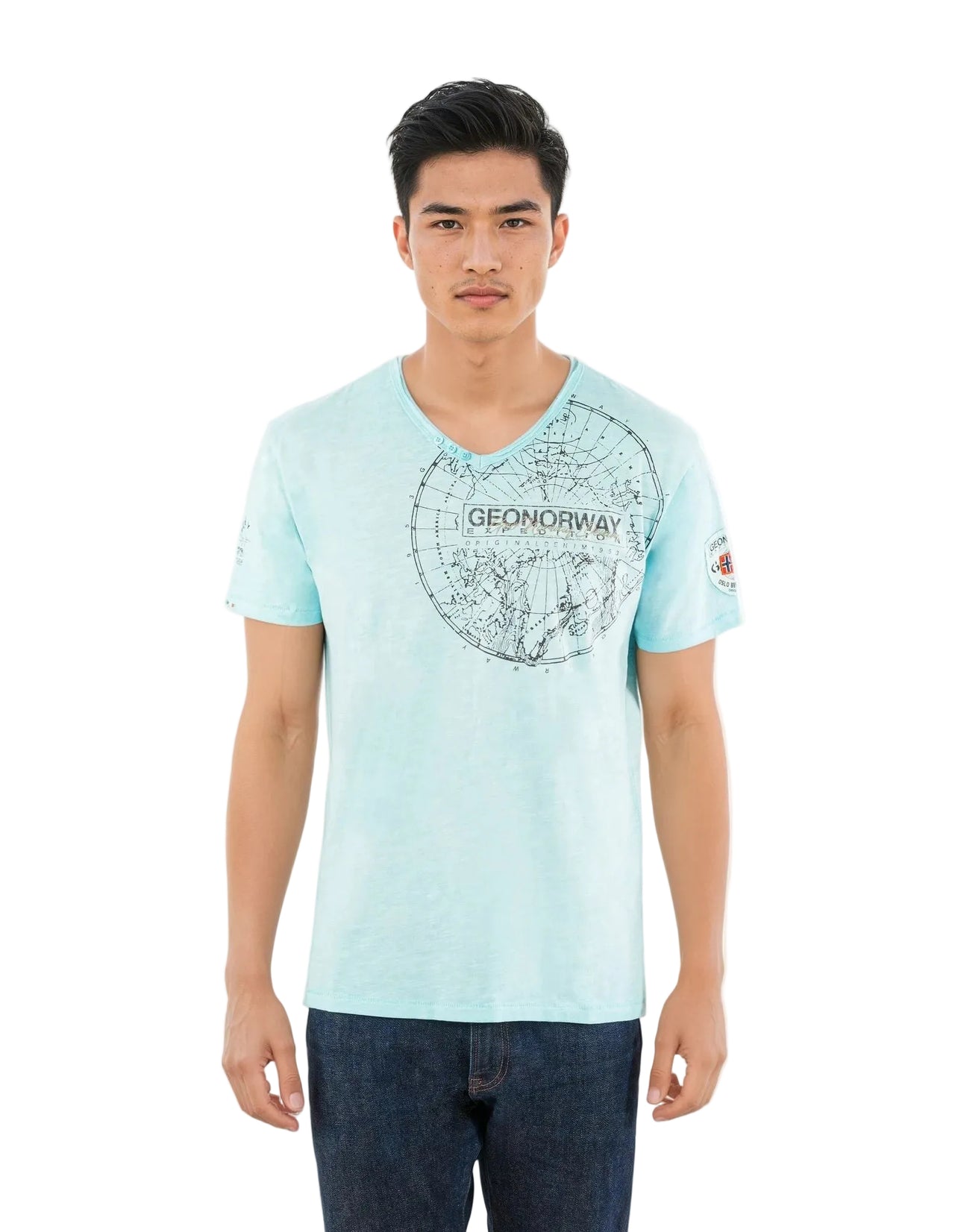 Geographical Norway Geographical Norway Jimperable Hombre - Camiseta de manga corta y cuello de pico - Geographical Norway JIMPERABLE_MEN_BLEU_CIEL_M_SDB-JIMPERABLE_MEN_CORAIL_M_SDB-JIMPERABLE_MEN_BLANC_SDB-JIMPERABLE_MEN_AZUL_CIEL_L_SDB-JIMPERABLE_MEN_CORAIL_L_SDB-JIMPERABLE_MEN_BLANCO_M_SDB-JIMPERABLE_MEN_BLUECIEL_XL_SDB-JIMPERABLE_MEN_CORAIL_XL_SDB-JIMPERABLE_MEN_BLANCO_L_SDB-JIMPERABLE_MEN_CORAIL_XXL_SDB