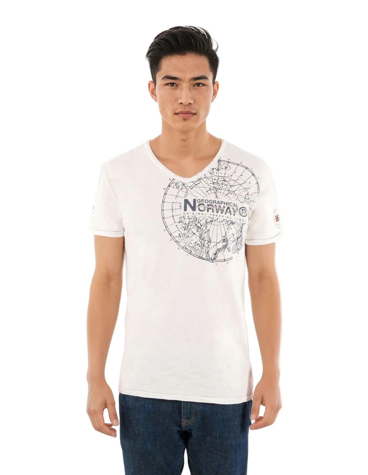 Geographical Norway Jimperable Homme - V-neck short-sleeved T-shirt - Geographical Norway JIMPERABLE_MEN_BLEU_CIEL_M_SDB-JIMPERABLE_MEN_CORAIL_M_SDB-JIMPERABLE_MEN_BLANC_SDB-JIMPERABLE_MEN_BLEU_CIEL_L_SDB-JIMPERABLE_MEN_CORAIL_L_SDB-JIMPERABLE_MEN_BLANC_M_SDB-JIMPERABLE_MEN_BLEU_CIEL_XL_SDB-JIMPERABLE_MEN_CORAIL_XL_SDB-JIMPERABLE_MEN_BLANC_L_SDB-JIMPERABLE_MEN_CORAIL_XXL_SDB