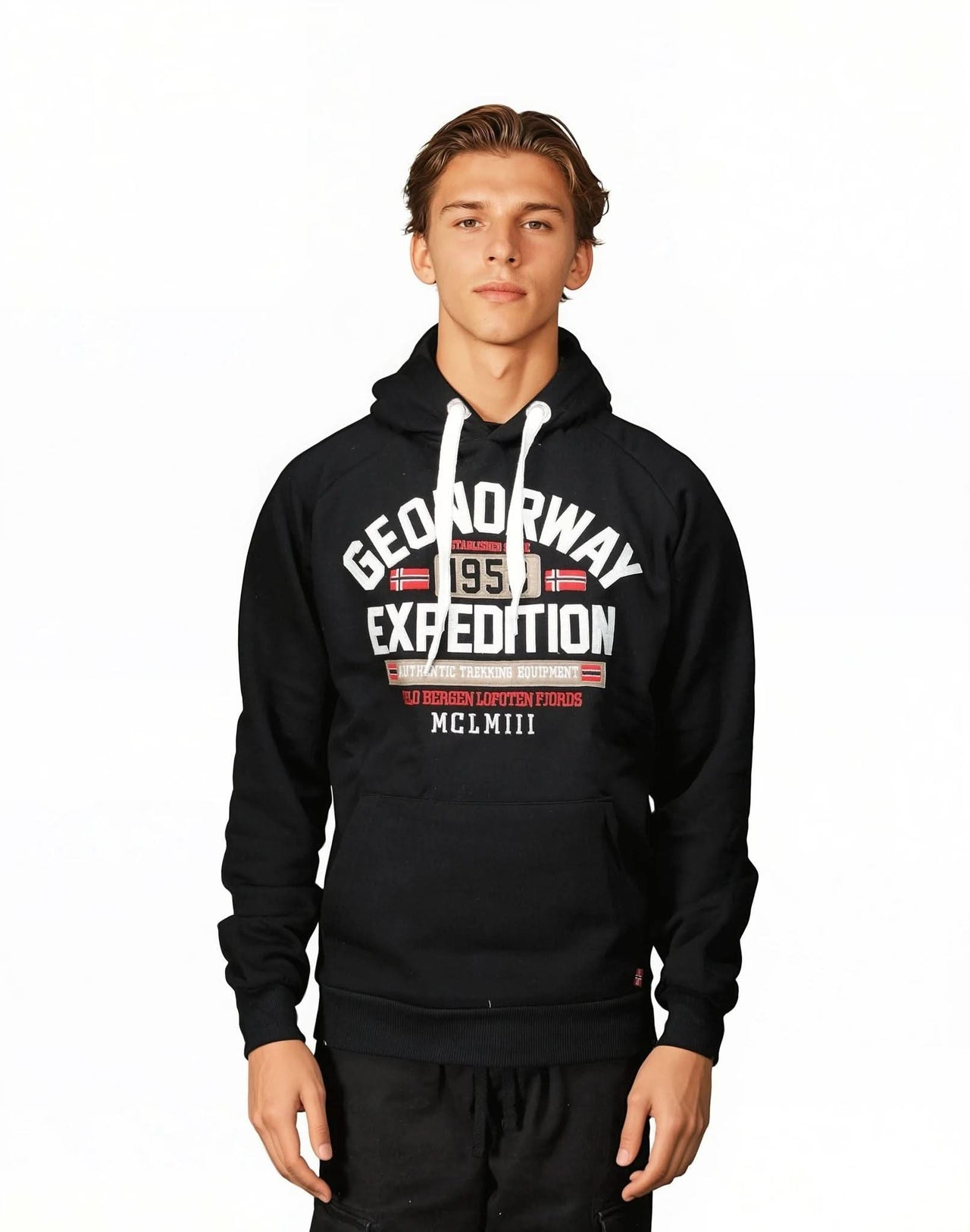 Geographical Norway GERMANITO - Men's Hoodie with Print and Flag - Geographical Norway GERMANITO_MEN_NOIR_S_SDB-GERMANITO_MEN_NOIR_M_SDB-GERMANITO_MEN_MARINE_M_SDB-GERMANITO_MEN_MARINE_S_SDB-GERMANITO_MEN_ROUGE_S_SDB-GERMANITO_MEN_KAKI_M_SDB-GERMANITO_MEN_KAKI_S_SDB-GERMANITO_MEN_ROUGE_M_SDB-GERMANITO_MEN_GRIS_CLAIR_M_SDB-GERMANITO_MEN_GRIS_CLAIR_S_SDB
