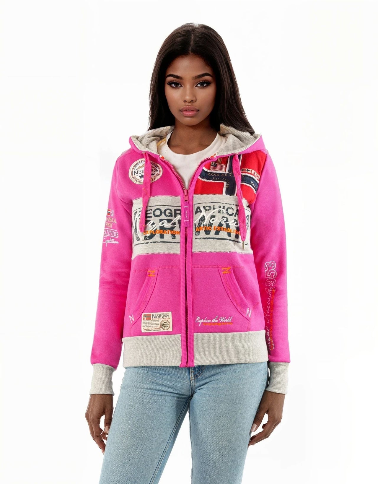 Geographical Geographical Norway Flyer Mujer - Sudadera con cremallera - Geographical Norway FLYER_LADY_GRIS_CLAIR_S_SDB-FLYER_LADY_ROUGE_S_SDB-FLYER_LADY_MARINE_SDB-FLYER_LADY_NOIR_S_S_SDB-FLYER_LADY_ROSE_FLASH_S_SDB-FLYER_LADY_LIGHT_GREY_M_SDB-FLYER_LADY_RED_M_SDB-FLYER_LADY_MARINE_M_SDB-FLYER_LADY_BLACK_M_SDB-FLYER_LADY_ROSE_FLASH_M_SDB