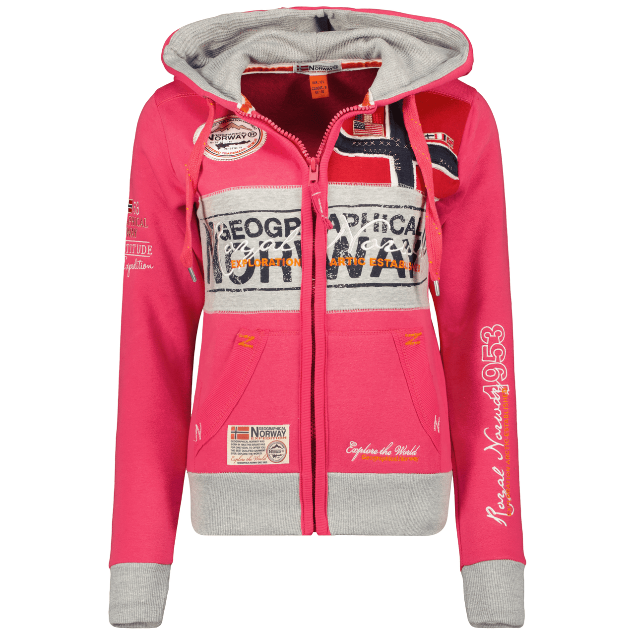Geographical Norway Flyer Donna - Felpa con zip - Geographical Norway FLYER_LADY_GRIS_CLAIR_SDB-FLYER_LADY_ROUGE_SDB-FLYER_LADY_MARINE_SDB-FLYER_LADY_NOIR_SDB-FLYER_LADY_ROSE_FLASH_SDB-FLYER_LADY_LIGHT_GREY_M_SDB-FLYER_LADY_RED_M_SDB-FLYER_LADY_MARINE_M_SDB-FLYER_LADY_BLACK_M_SDB-FLYER_LADY_ROSE_FLASH_M_SDB