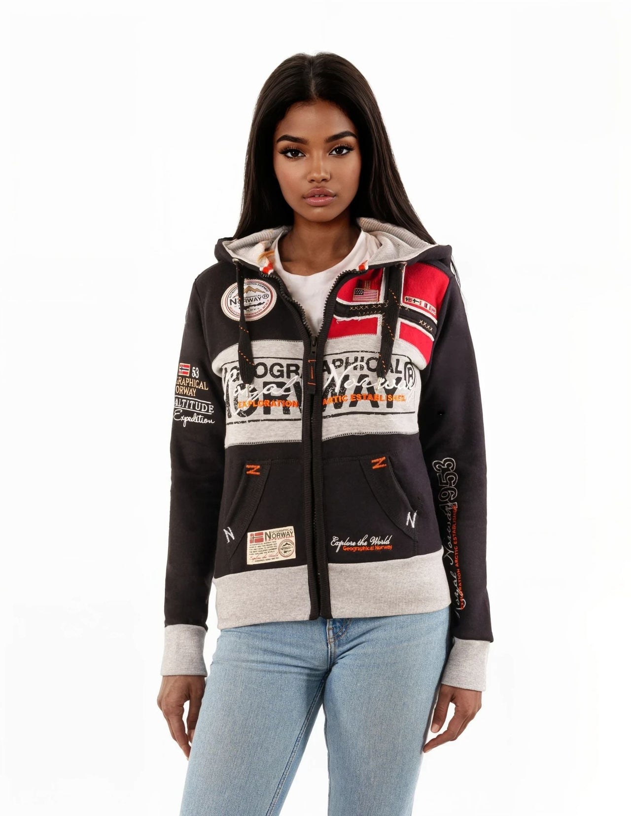 Geographical Norway Flyer Femme - Sweatshirt zippé - Geographical Norway FLYER_LADY_GRIS_CLAIR_S_SDB-FLYER_LADY_ROUGE_S_SDB-FLYER_LADY_MARINE_S_SDB-FLYER_LADY_NOIR_S_SDB-FLYER_LADY_ROSE_FLASH_S_SDB-FLYER_LADY_GRIS_CLAIR_M_SDB-FLYER_LADY_ROUGE_M_SDB-FLYER_LADY_MARINE_M_SDB-FLYER_LADY_NOIR_M_SDB-FLYER_LADY_ROSE_FLASH_M_SDB