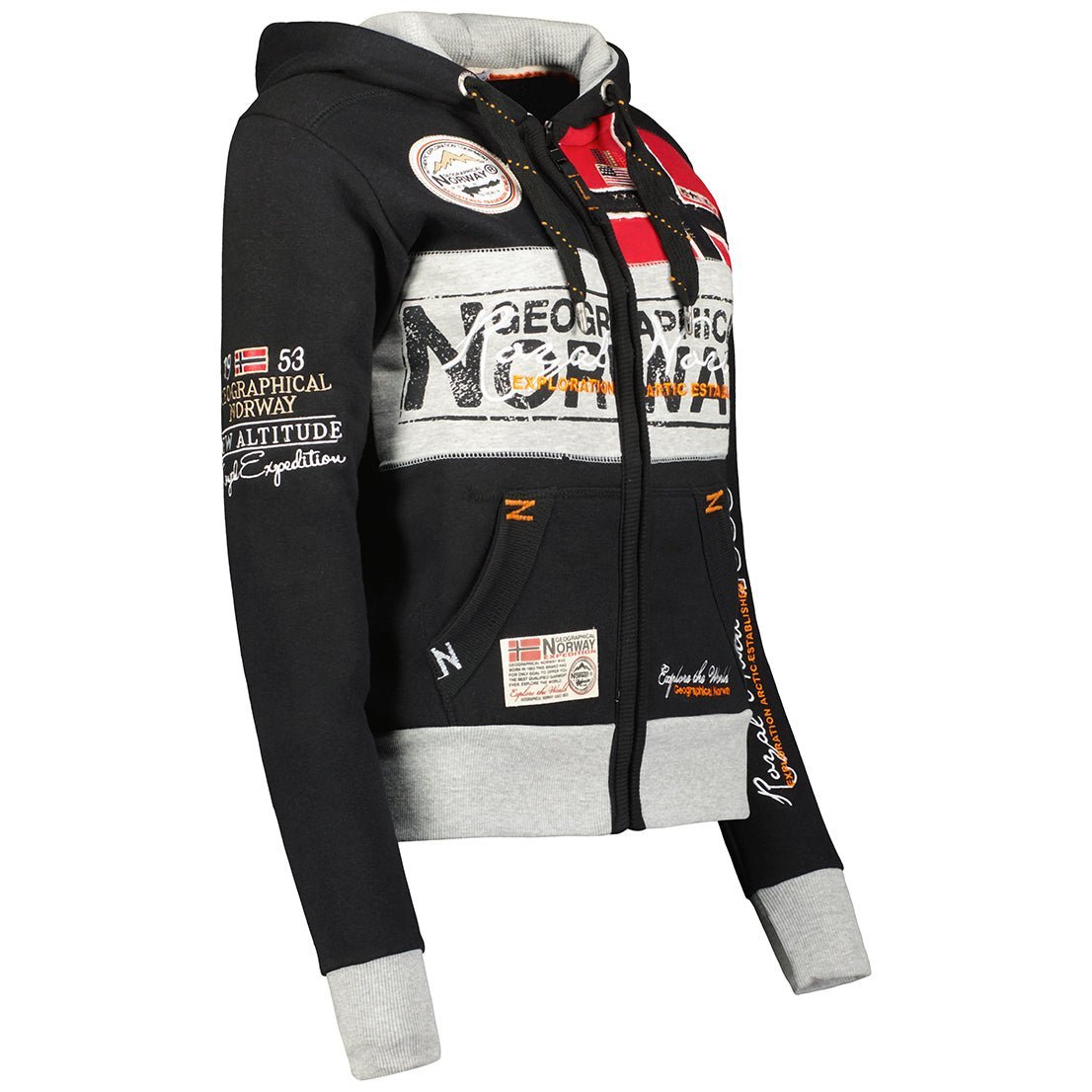 Geographical Norway Flyer Damen - Sweatshirt mit Reißverschluss - Geographical Norway FLYER_LADY_GRIS_CLAIR_S_SDB-FLYER_LADY_ROUGE_S_SDB-FLYER_LADY_MARINE_S_SDB-FLYER_LADY_NOIR_S_SDB-.FLYER_LADY_ROSE_FLASH_S_SDB-FLYER_LADY_HELLGRAU_M_SDB-FLYER_LADY_ROT_M_SDB-FLYER_LADY_MARINE_M_SDB-FLYER_LADY_SCHWARZ_M_SDB-FLYER_LADY_ROSE_FLASH_M_SDB