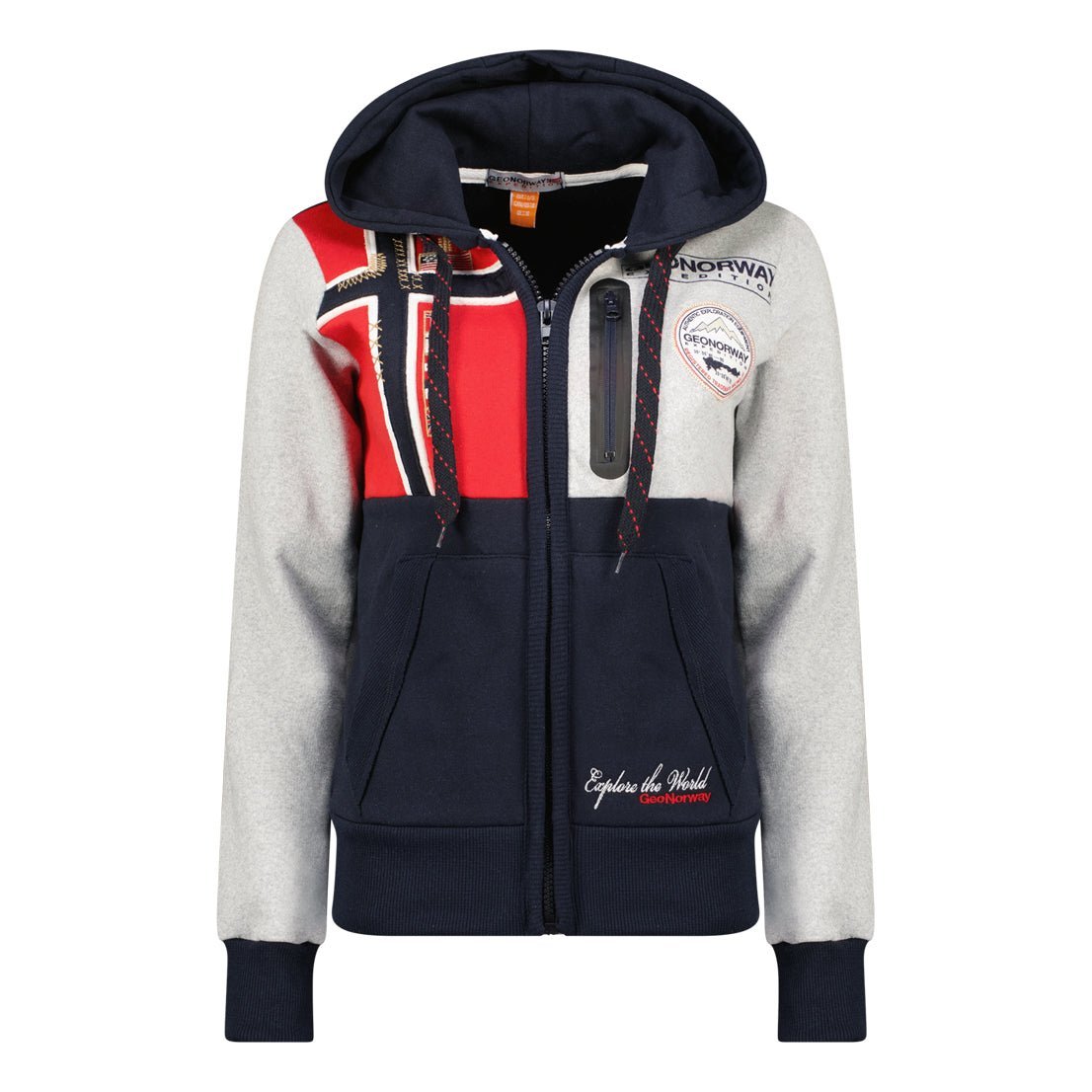 Geographical Norway Gexplore Femme- Sweat Zippé avec Poches et Resserage - Geographical Norway GEXPLORE_LADY_GRIS_CLAIR_S_SDB-GEXPLORE_LADY_MARINE_S_SDB-GEXPLORE_LADY_NOIR_S_SDB-GEXPLORE_LADY_ROSE_FLASH_S_SDB-GEXPLORE_LADY_ROUGE_S_SDB-GEXPLORE_LADY_GRIS_CLAIR_M_SDB-GEXPLORE_LADY_MARINE_M_SDB-GEXPLORE_LADY_NOIR_M_SDB-GEXPLORE_LADY_ROSE_FLASH_M_SDB-GEXPLORE_LADY_ROUGE_M_SDB