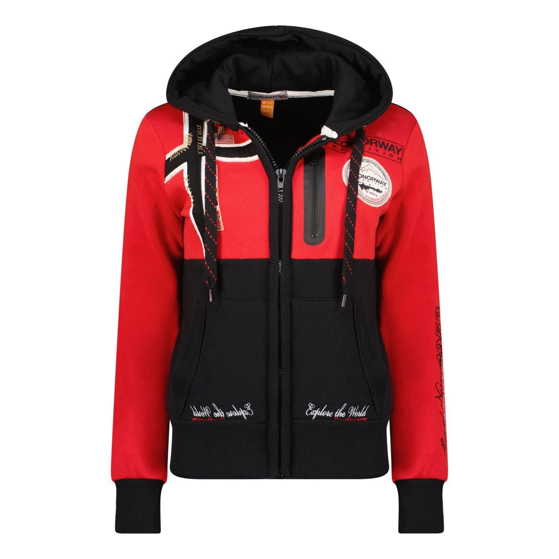 Geographical Norway Gexplore Woman- Zipped Sweat with Pockets and Tightening - Geographical Norway GEXPLORE_LADY_GRIS_CLAIR_SDB-GEXPLORE_LADY_MARINE_S_SDB-GEXPLORE_LADY_NOIR_SDB-GEXPLORE_LADY_ROSE_FLASH_S_SDB-GEXPLORE_LADY_ROUGE_S_SDB-GEXPLORE_LADY_GRIS_CLAIR_M_SDB-GEXPLORE_LADY_MARINE_M_SDB-GEXPLORE_LADY_NOIR_M_SDB-GEXPLORE_LADY_ROSE_FLASH_M_SDB-GEXPLORE_LADY_ROUGE_M_SDB