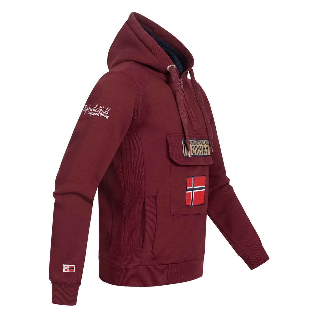 Geographical Norway Gymclass Uomo - Felpa con cappuccio - Geographical Norway GYMCLASS_MEN_BLANC_S_SDB-GYMCLASS_MEN_BLEU_CIEL_SDB-GYMCLASS_MEN_BORDEAUX_SDB-GYMCLASS_MEN_BLEU_ROYAL_SDB-GYMCLASS_MEN_LIGHT_GREY_SDB-GYMCLASS_MEN_KAKI_SDB-GYMCLASS_MEN_GREY_FONCE_SDB-GYMCLASS_MEN_MARINE_SDB-GYMCLASS_MEN_MAROON_SDB-GYMCLASS_MEN_MUSTARD_SDB