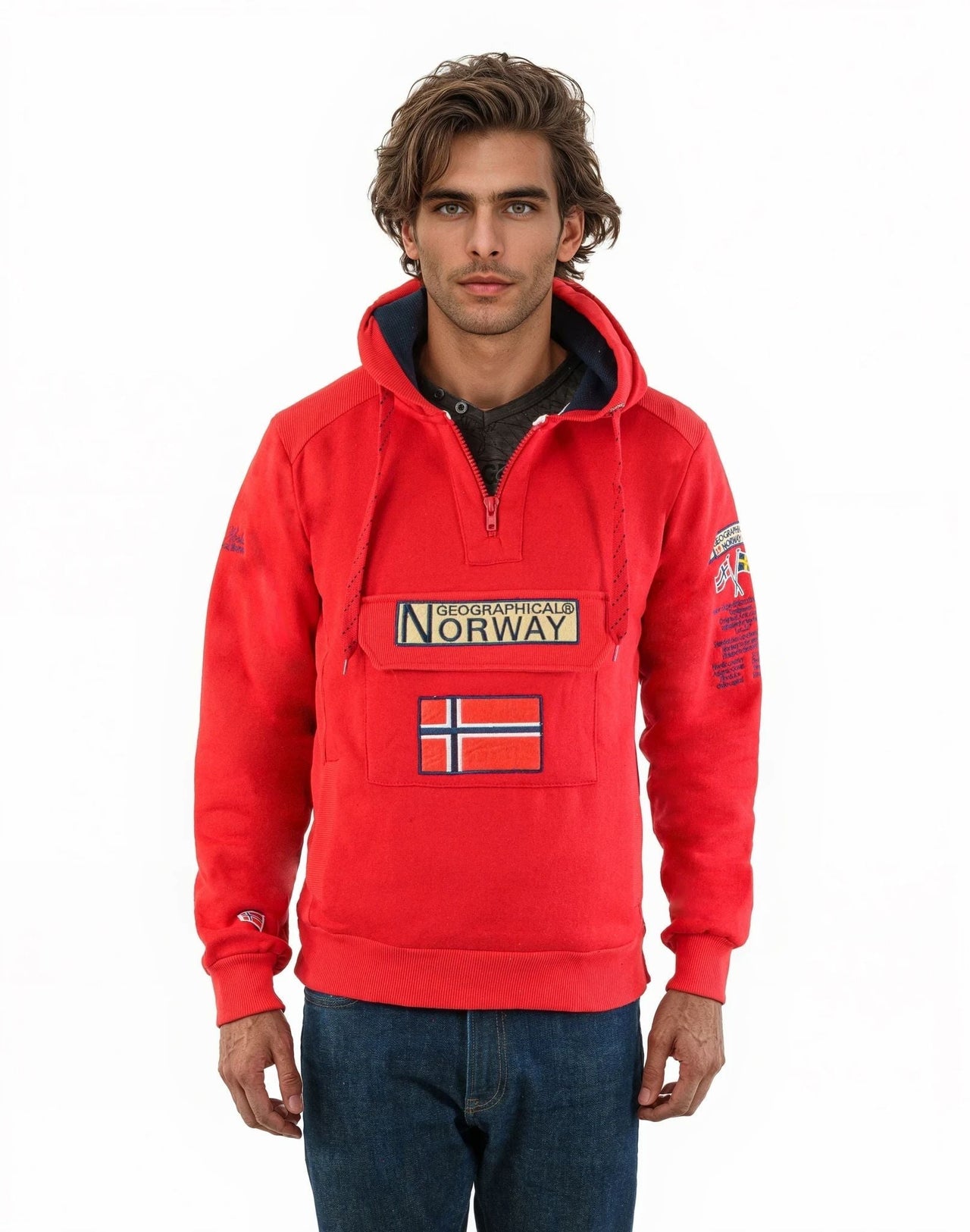 Geographical Norway Gymclass Homme - Sweat à Capuche - Geographical Norway GYMCLASS_MEN_BLANC_S_SDB-GYMCLASS_MEN_BLEU_CIEL_S_SDB-GYMCLASS_MEN_BORDEAUX_S_SDB-GYMCLASS_MEN_BLEU_ROYAL_S_SDB-GYMCLASS_MEN_GRIS_CLAIR_S_SDB-GYMCLASS_MEN_KAKI_S_SDB-GYMCLASS_MEN_GRIS_FONCE_S_SDB-GYMCLASS_MEN_MARINE_S_SDB-GYMCLASS_MEN_MARRON_S_SDB-GYMCLASS_MEN_MOUTARDE_S_SDB
