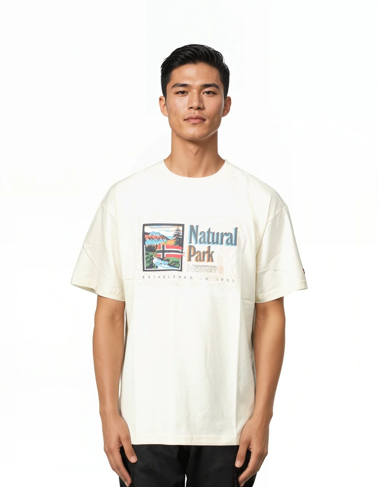 Geographical Norway Jpark Homme - T-shirt printed with flags - Geographical Norway JPARK_MEN_AMANDE_S_SDB-JPARK_MEN_NOIR_S_SDB-JPARK_MEN_BLANC_CASSE_S_SDB-JPARK_MEN_AMANDE_M_SDB-JPARK_MEN_BLANC_CASSE_M_SDB-JPARK_MEN_NOIR_M_SDB-JPARK_MEN_AMANDE_L_SDB-JPARK_MEN_BLANC_CASSE_L_SDB-JPARK_MEN_NOIR_L_SDB-JPARK_MEN_BLANC_CASSE_XL_SDB