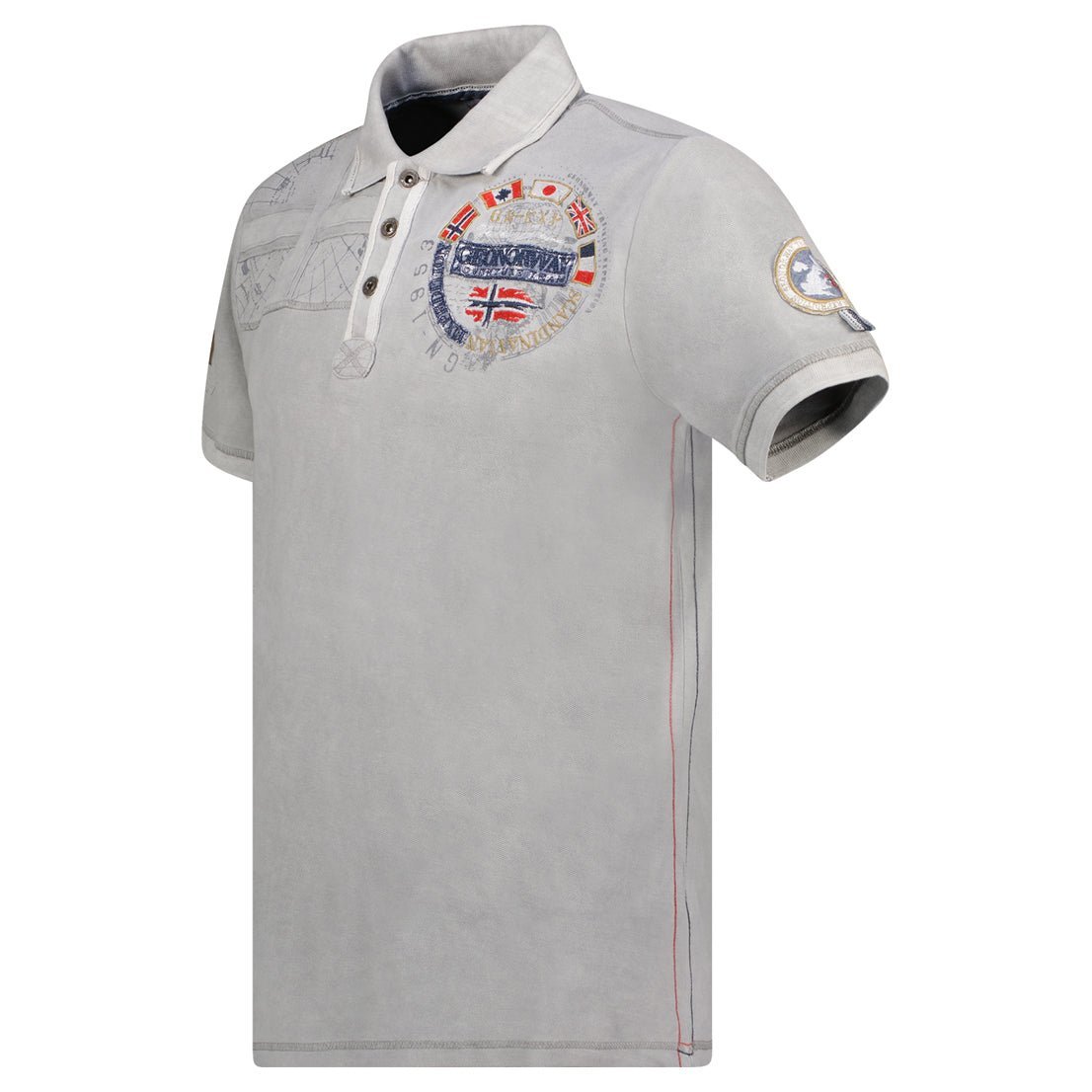 Geographical Norway KINFLAT Homme - Polo Short Sleeve 100% Baumwolle - Geographical Norway KINFLAT_MEN_GRIS_CLAIR_S_SDB-KINFLAT_MEN_GRIS_CLAIR_M_SDB-KINFLAT_MEN_GRIS_CLAIR_L_SDB-.KINFLAT_MEN_HELLGRAU_XL_SDB-KINFLAT_MEN_HELLGRAU_XXL_SDB-KINFLAT_MEN_HELLGRAU_3XL_SDB-KINFLAT_MEN_MARINE_S_SDB-KINFLAT_MEN_MARINE_M_SDB-KINFLAT_MEN_MARINE_L_SDB-KINFLAT_MEN_MARINE_XL_SDB