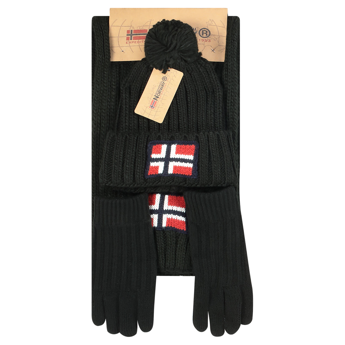 Geographical Norway SET WAMILLA XAMILLA ZAMILLA - Set di cappello, guanti e sciarpa