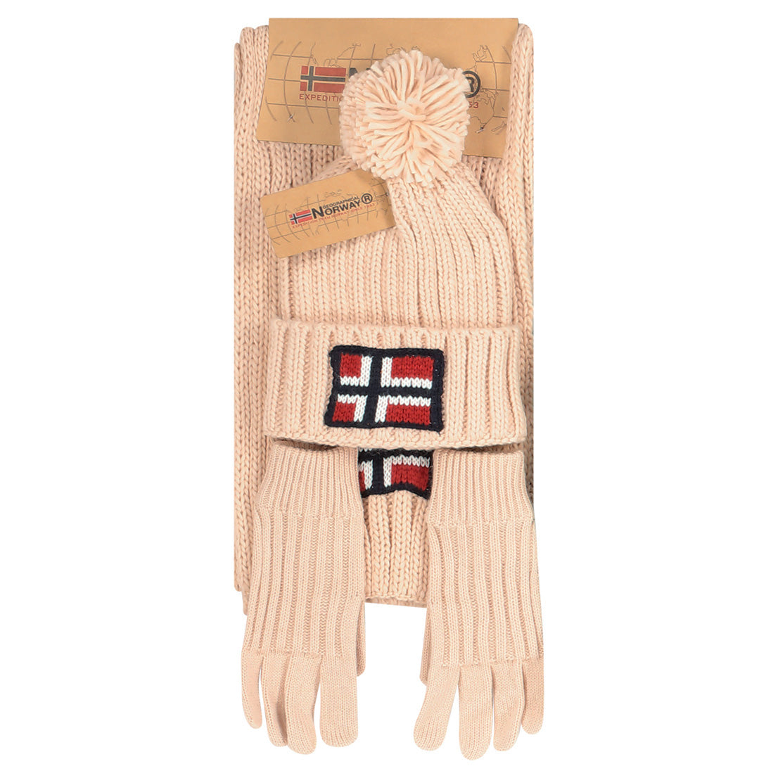 Geographical Norway SET WAMILLA XAMILLA ZAMILLA - Conjunto de gorro, guantes y bufanda