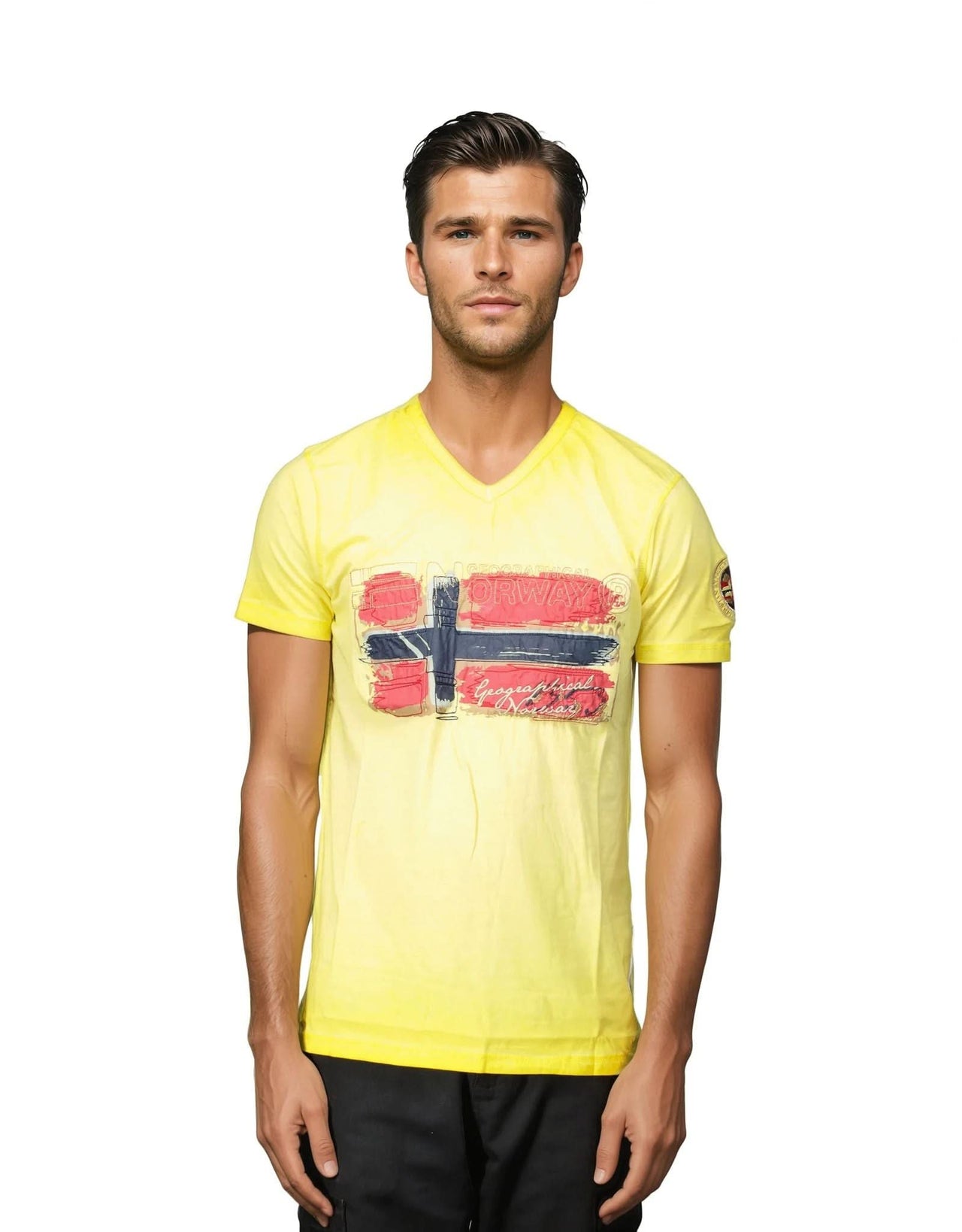 Geographical Norway Joasis Homme - T-Shirt mit V-Ausschnitt - Geographical Norway JOASIS_MEN_GRIS_CLAIR_S_SDB-JOASIS_MEN_GRIS_CLAIR_M_SDB-JOASIS_MEN_GRIS_CLAIR_L_SDB-.JOASIS_MEN_HELLGRAU_XL_SDB-JOASIS_MEN_HELLGRAU_XXL_SDB-JOASIS_MEN_HELLGRAU_3XL_SDB-JOASIS_MEN_BEIGE_M_SDB-JOASIS_MEN_BEIGE_L_SDB-JOASIS_MEN_BEIGE_XL_SDB-JOASIS_MEN_BEIGE_XXL_SDB