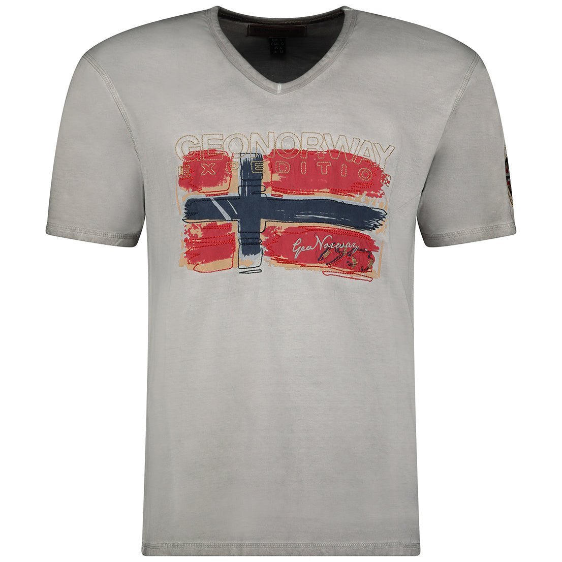 Geographical Norway Joasis Uomo - T-shirt con scollo a V - Geographical Norway JOASIS_MEN_GRIS_CLAIR_SDB-JOASIS_MEN_GRIS_CLAIR_M_SDB-JOASIS_MEN_GRIS_CLAIR_L_SDB-JOASIS_MEN_GREY_LIGHT_XL_SDB-JOASIS_MEN_GREY_LIGHT_XXL_SDB-JOASIS_MEN_GREY_LIGHT_3XL_SDB-JOASIS_MEN_BEIGE_M_SDB-JOASIS_MEN_BEIGE_L_SDB-JOASIS_MEN_BEIGE_XL_SDB-JOASIS_MEN_BEIGE_XXL_SDB