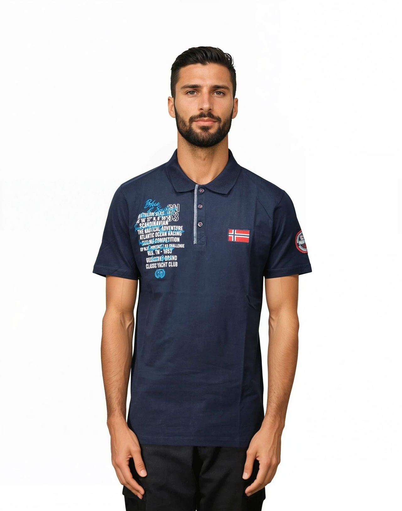 Geographical Norway KANCRE Homme - Polo Manches Courtes, Drapeau et Badge - Geographical Norway KANCRE_MEN_GRIS_CLAIR_S_SDB-KANCRE_MEN_GRIS_CLAIR_M_SDB-KANCRE_MEN_GRIS_CLAIR_L_SDB-KANCRE_MEN_GRIS_CLAIR_XL_SDB-KANCRE_MEN_GRIS_CLAIR_XXL_SDB-KANCRE_MEN_MARINE_M_SDB-KANCRE_MEN_MARINE_L_SDB-KANCRE_MEN_MARINE_XL_SDB-KANCRE_MEN_MARINE_XXL_SDB-KANCRE_MEN_MARINE_3XL_SDB