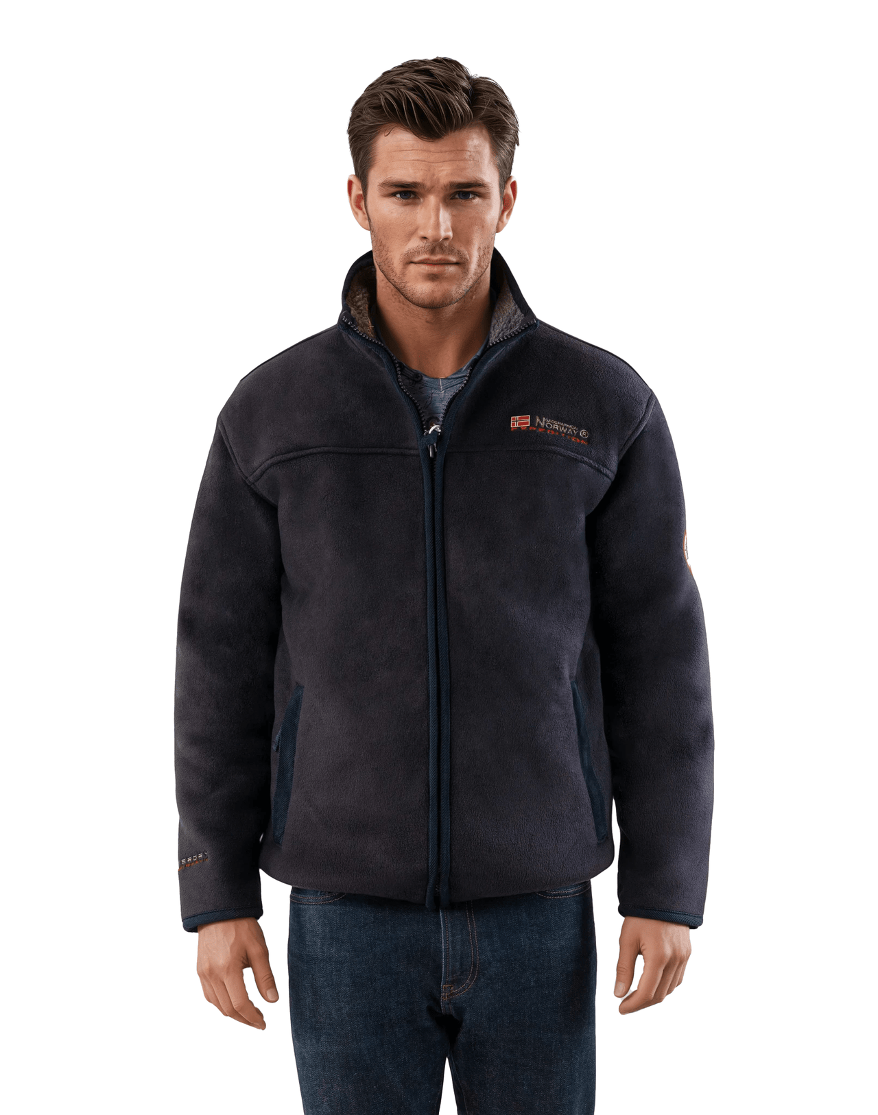 Geographical Norway Usine Homme - Veste polaire contrecollée en sherpa - Geographical Norway USINE_MEN_MARINE_S_SDB-USINE_MEN_MARINE_M_SDB-USINE_MEN_MARINE_L_SDB-USINE_MEN_MARINE_XL_SDB-USINE_MEN_MARINE_XXL_SDB-USINE_MEN_MARINE_3XL_SDB-USINE_MEN_MARINE_4XL_SDB-USINE_MEN_MARINE_5XL_SDB-USINE_MEN_MARINE_6XL_SDB-USINE_MEN_MARINE_7XL_SDB