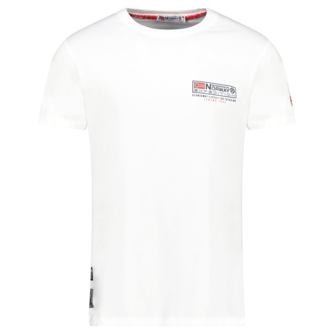 Geographical Norway JOFFROY - T-Shirt Men Short Sleeve with Flag - Geographical Norway JOFFROY_MEN_BLEU_S_SDB-JOFFROY_MEN_BLANC_S_SDB-JOFFROY_MEN_BLEU_M_SDB-JOFFROY_MEN_BLANC_M_SDB-JOFFROY_MEN_BLEU_L_SDB-JOFFROY_MEN_BLANC_L_SDB-JOFFROY_MEN_BLEU_XL_SDB-JOFFROY_MEN_BLANC_XL_SDB-JOFFROY_MEN_BLEU_XXL_SDB-JOFFROY_MEN_BLANC_XXL_SDB