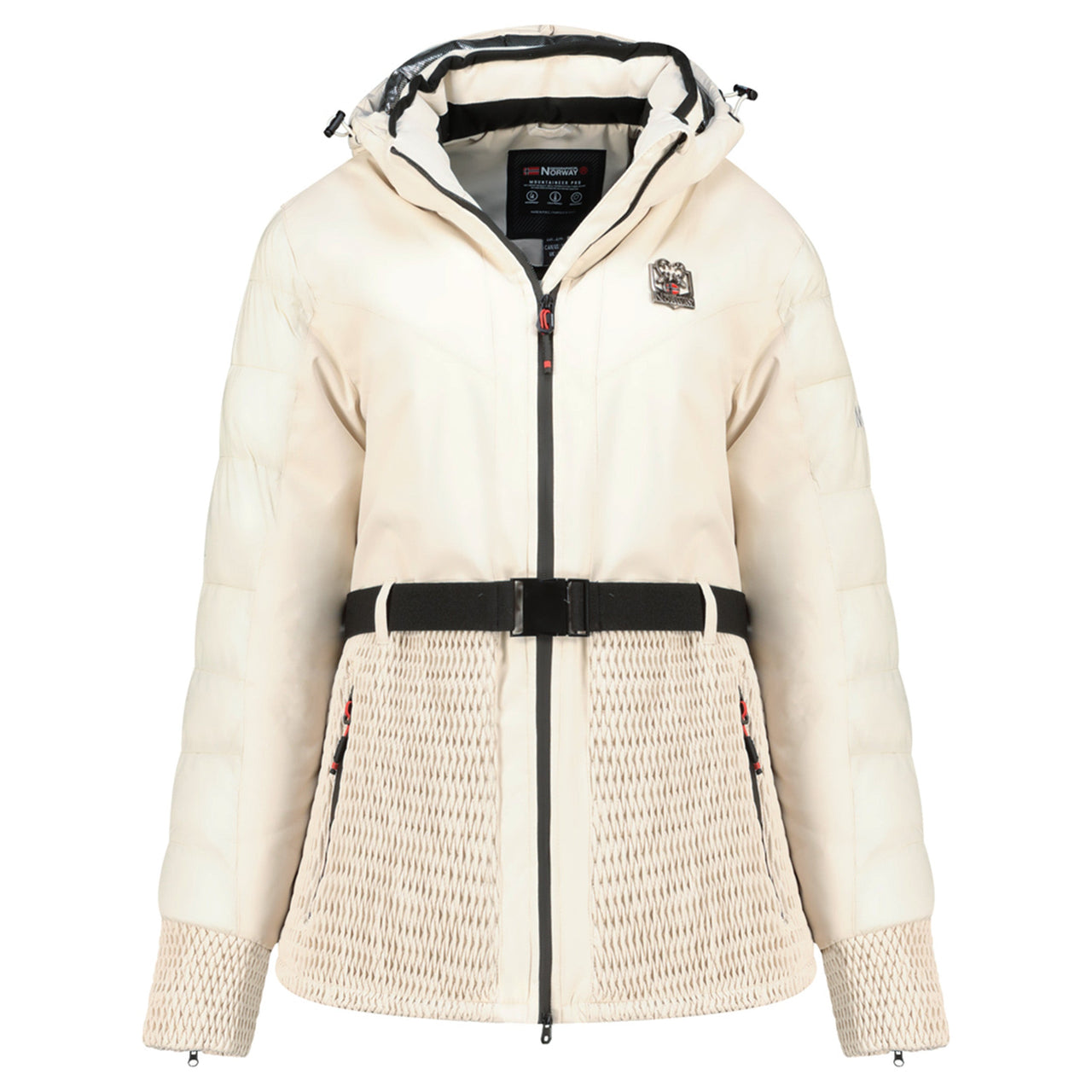 Geographical Norway WOLITA Femme - Veste Ski Blanc Casse