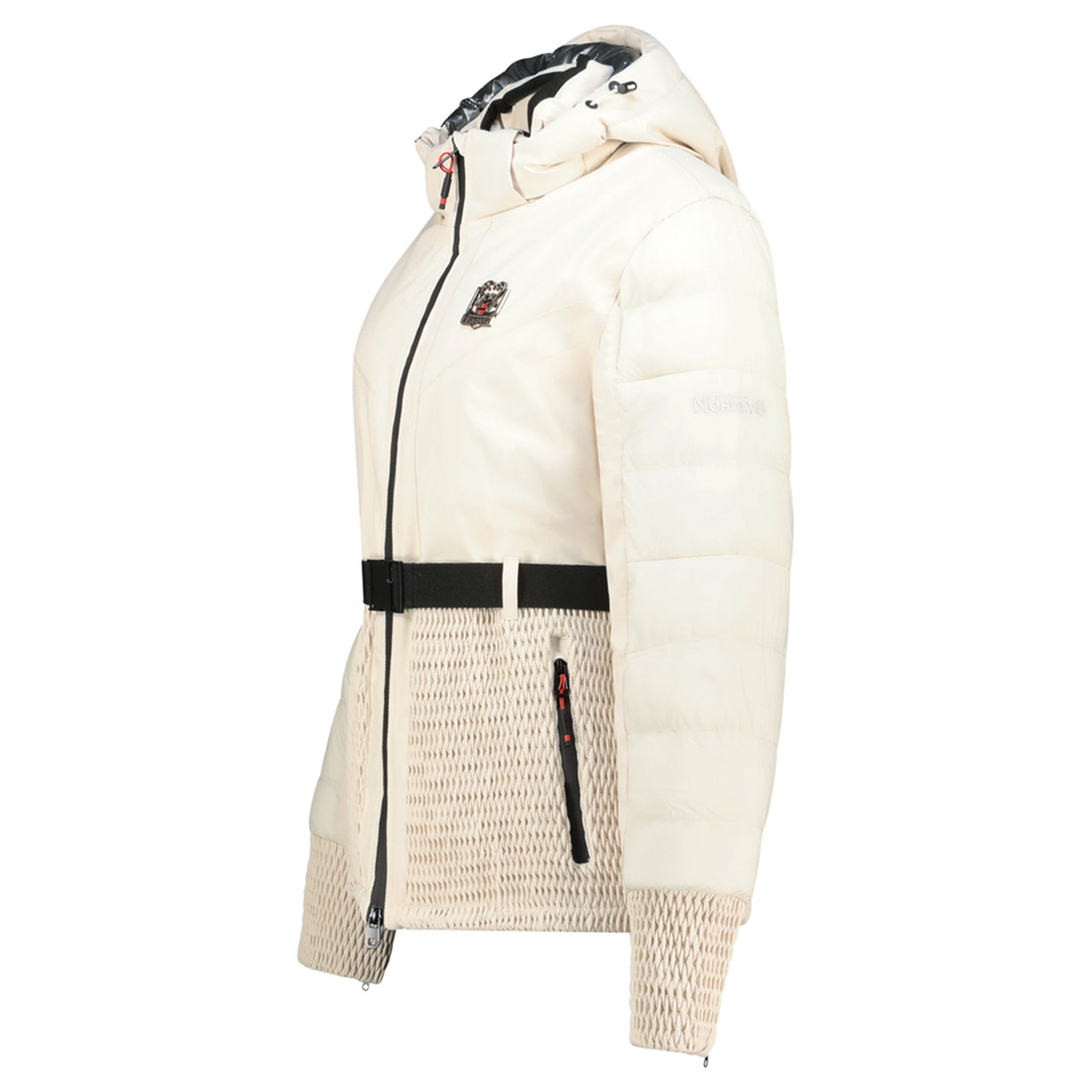 Geographical Norway WOLITA Femme - Veste Ski Blanc Casse