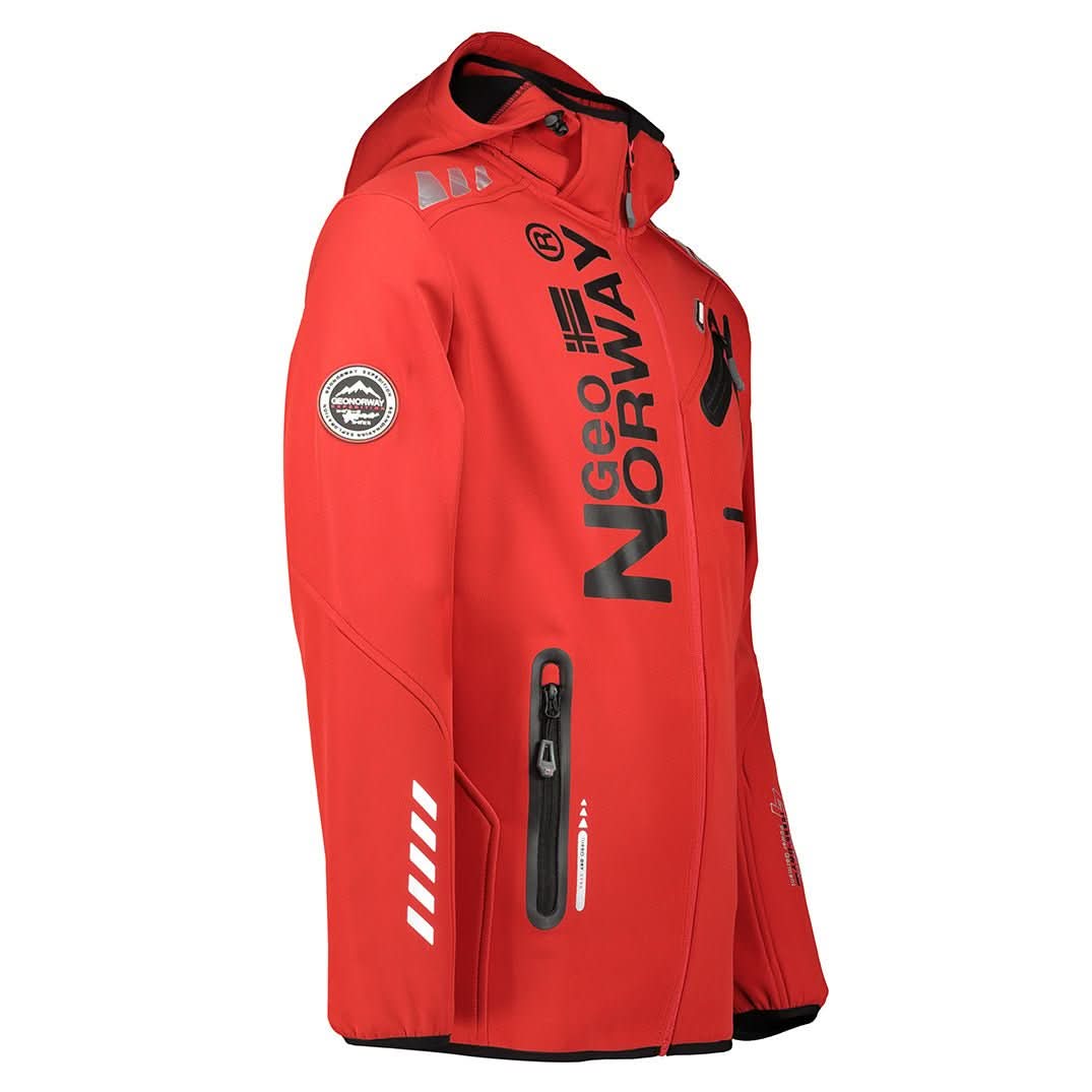 Geo Norway Royaute Homme - Softshell Red Black - Geographical Norway - L Red Black