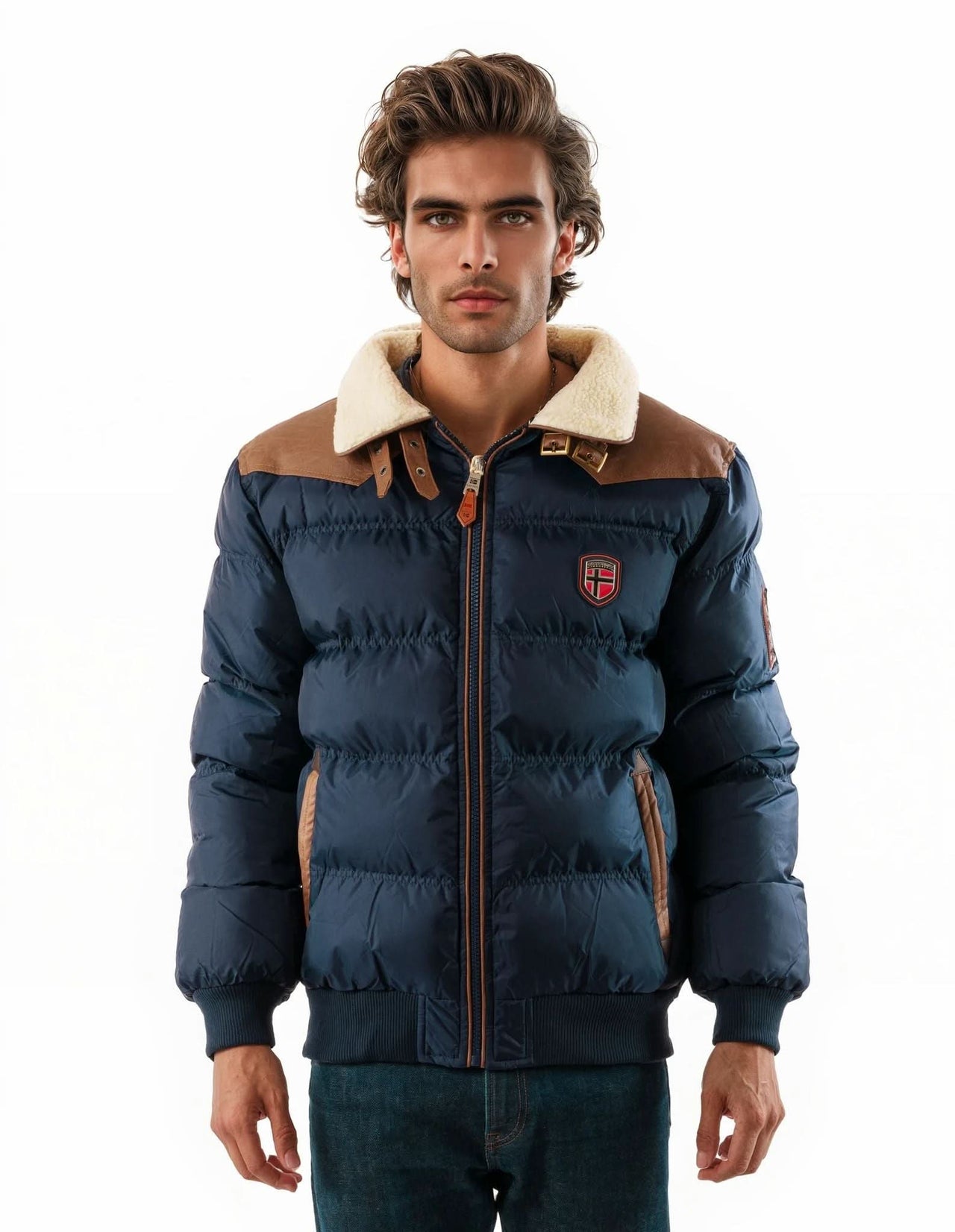 Geographical Norway Abramovitch Uomo - Giacca imbottita matelassée Navy - Geographical Norway - S Navy