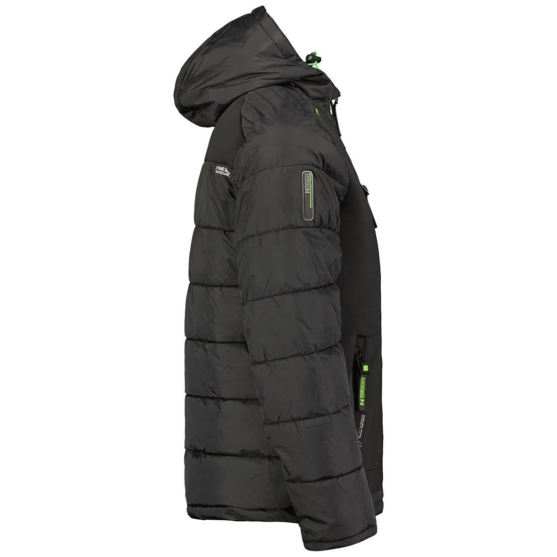 Geographical Norway Beachwood Homme - Puffer jacket bimatière contrastée et matelassée Noir Vert - Geographical Norway - S Noir Vert