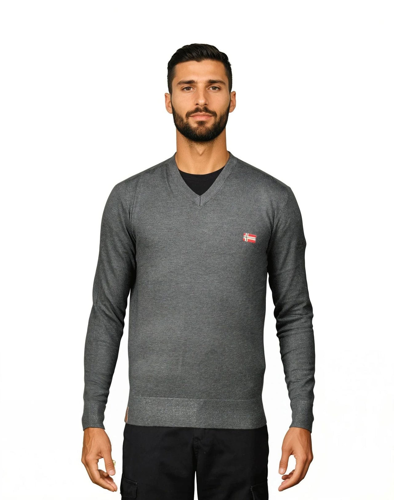 Geographical Norway FELIN Homme - Pullover mit Rundhalsausschnitt - Geographical Norway FELIN_MEN_GRIS_CLAIR_S_SDB-FELIN_MEN_GRIS_FONCE_S_SDB-FELIN_MEN_OLIVE_S_S_DB-FELIN_MEN_NOIR_S_SDB-.FELIN_MEN_HELLGRAU_M_SDB-FELIN_MEN_GRAU_FONCE_M_SDB-FELIN_MEN_OLIVE_M_SDB-FELIN_MEN_SCHWARZ_M_SDB-FELIN_MEN_GRAU_HELLGRAU_L_SDB-FELIN_MEN_GRIS_FONCE_L_SDB