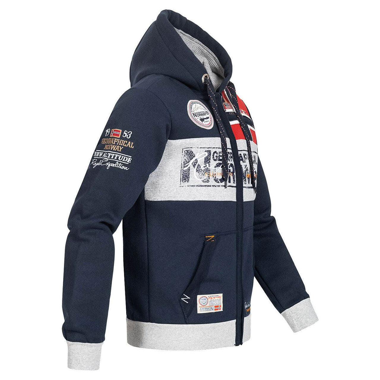 Geographical Norway Flyer Homme - Sweatshirt zippé - Geographical Norway - S Marine