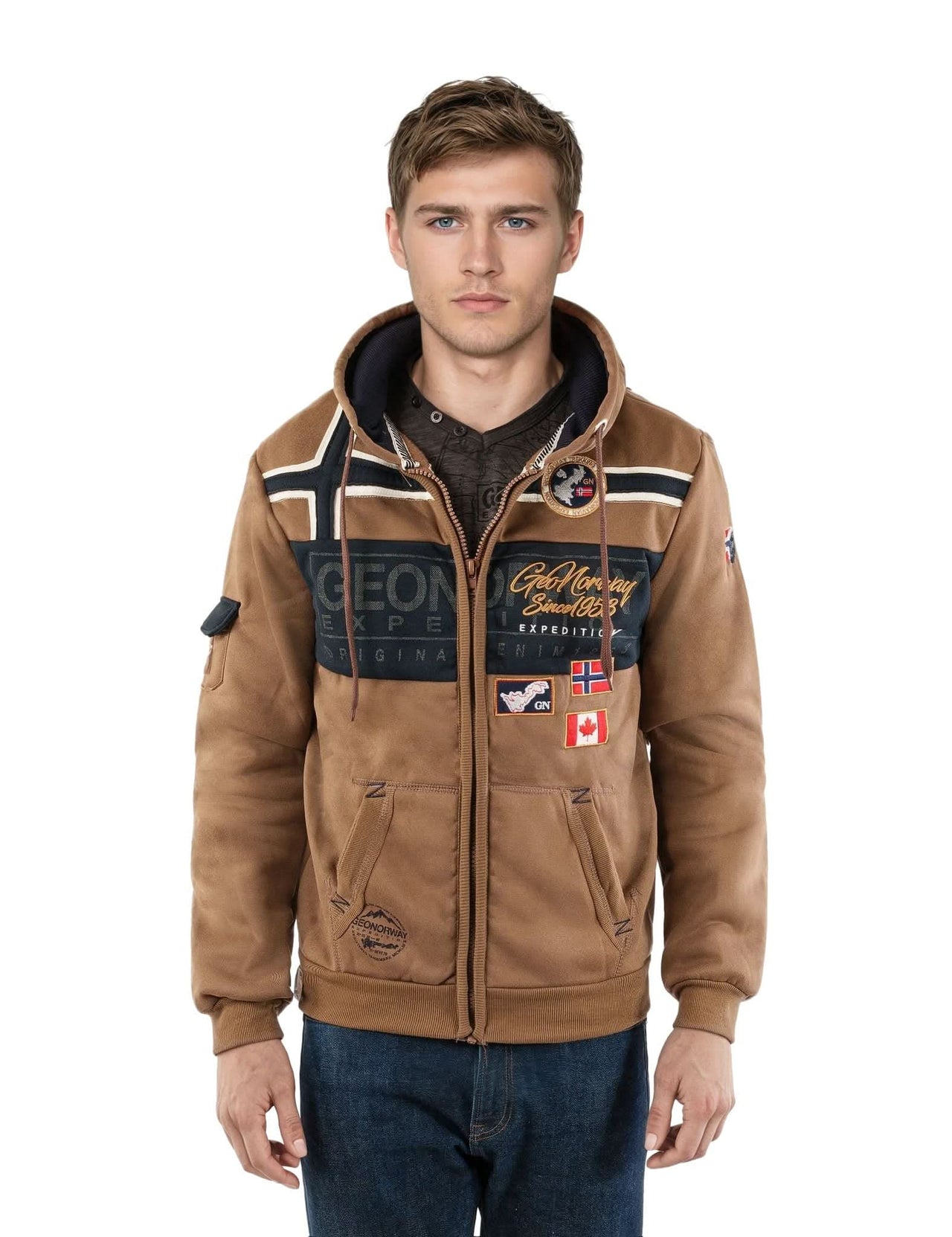 Geographical Norway Garadock Homme - Sweat - Geographical Norway - S Taupe