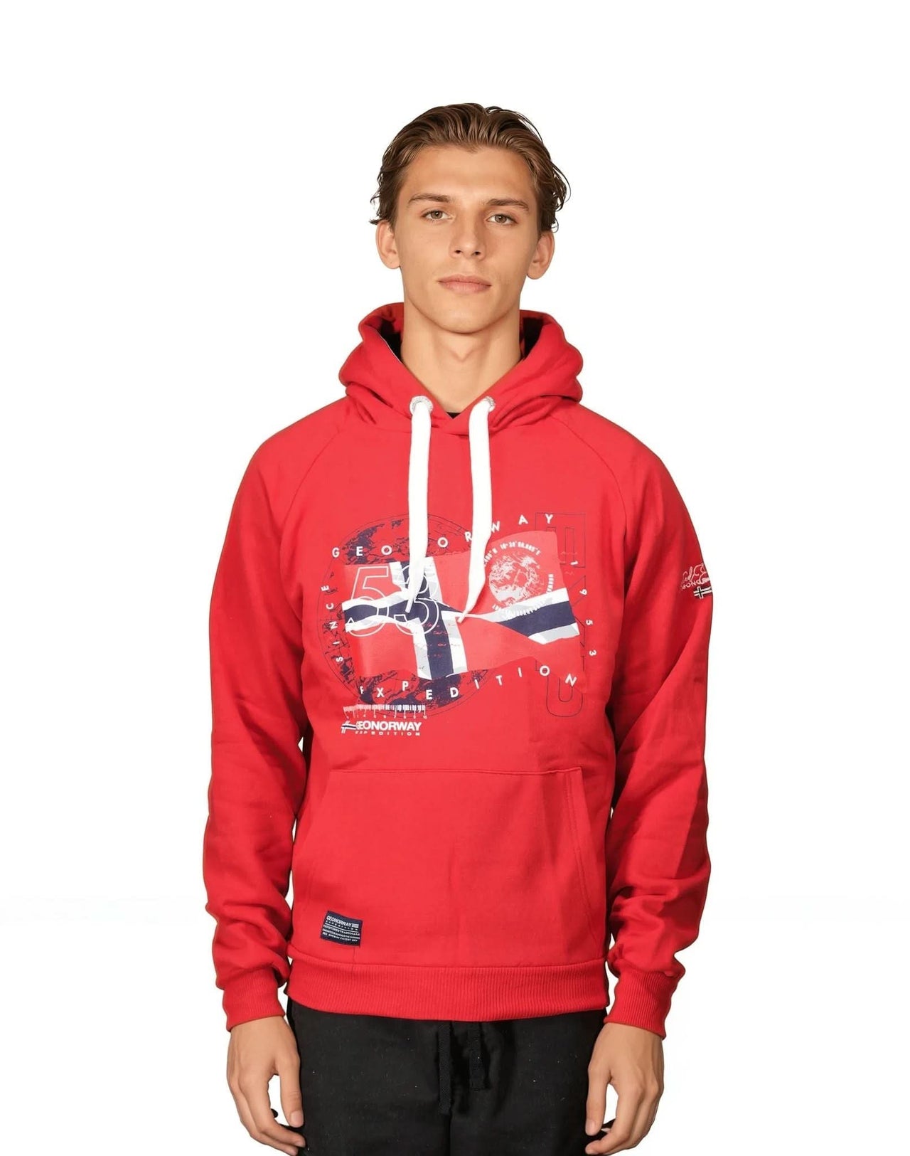 Geographical Norway GDRAP Hombres - Sudadera con capucha con bandera y estampados - Geographical Norway GDRAP_MEN_MARINE_S_SDB-GDRAP_MEN_BLANC_S_SDB-GDRAP_MEN_MARINE_M_SDB-GDRAP_MEN_WHITE_M_SDB-GDRAP_MEN_MARINE_L_SDB-GDRAP_MEN_WHITE_L_SDB-GDRAP_MEN_MARINE_XL_SDB-GDRAP_MEN_WHITE_XL_SDB-GDRAP_MEN_MARINE_XXL_SDB-GDRAP_MEN_WHITE_XXL_SDB