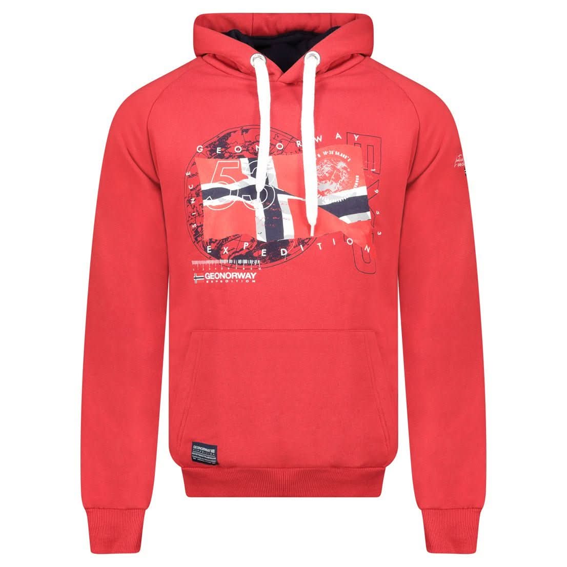 Geographical Norway GDRAP Homme - Hooded sweatshirt with flag and prints - Geographical Norway GDRAP_MEN_MARINE_S_SDB-GDRAP_MEN_BLANC_S_SDB-GDRAP_MEN_MARINE_M_SDB-GDRAP_MEN_BLANC_M_SDB-GDRAP_MEN_MARINE_L_SDB-GDRAP_MEN_BLANC_L_SDB-GDRAP_MEN_MARINE_XL_SDB-GDRAP_MEN_BLANC_XL_SDB-GDRAP_MEN_MARINE_XXL_SDB-GDRAP_MEN_BLANC_XXL_SDB