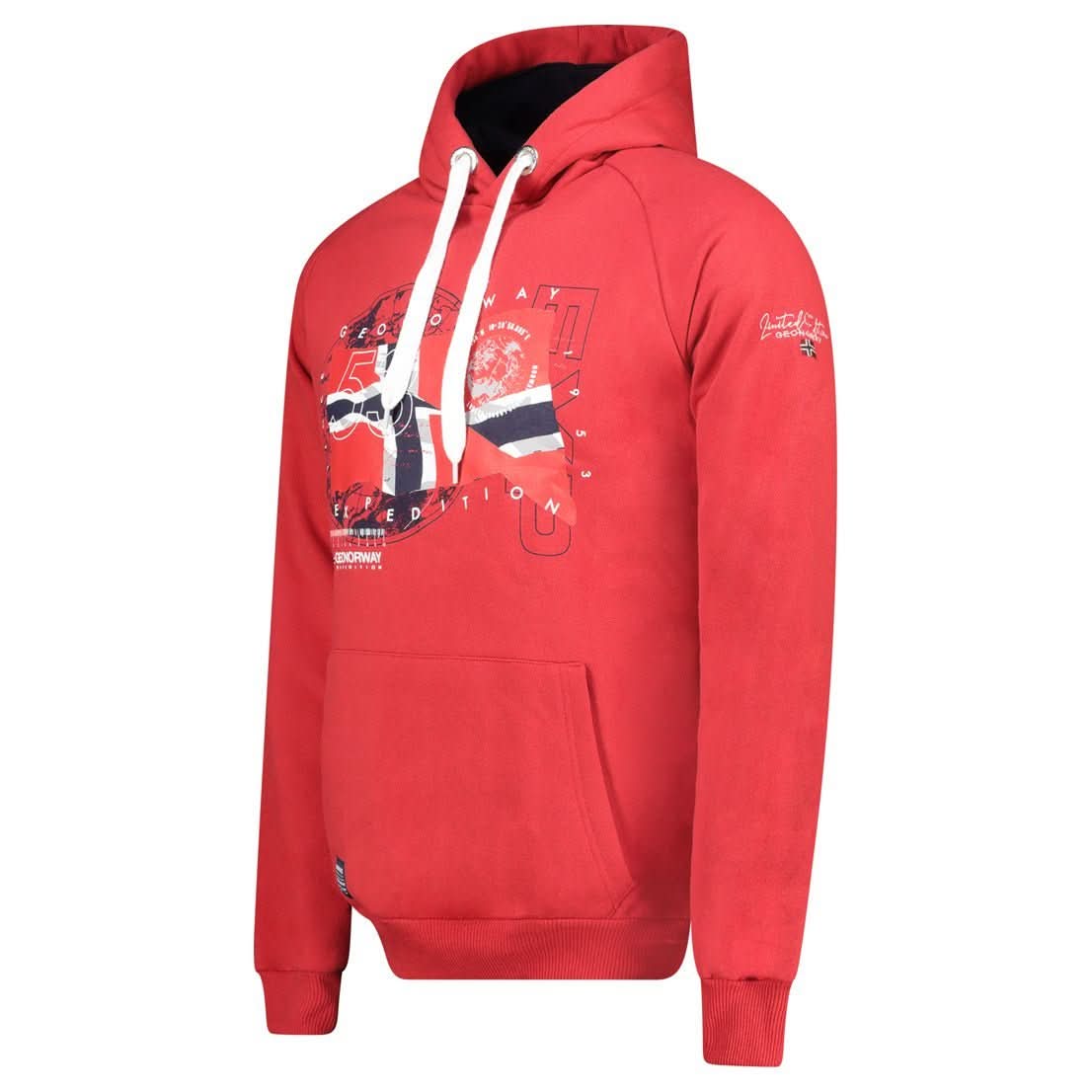Geographical Norway GDRAP Homme - Kapuzenpullover mit Flagge und Aufdrucken - Geographical Norway GDRAP_MEN_MARINE_S_SDB-GDRAP_MEN_BLANC_S_SDB-GDRAP_MEN_MARINE_M_SDB-.GDRAP_MEN_WEISS_M_SDB-GDRAP_MEN_MARINE_L_SDB-GDRAP_MEN_BLANC_L_SDB-GDRAP_MEN_MARINE_XL_SDB-GDRAP_MEN_BLANC_XL_SDB-GDRAP_MEN_MARINE_XXL_SDB-GDRAP_MEN_BLANC_XXL_SDB