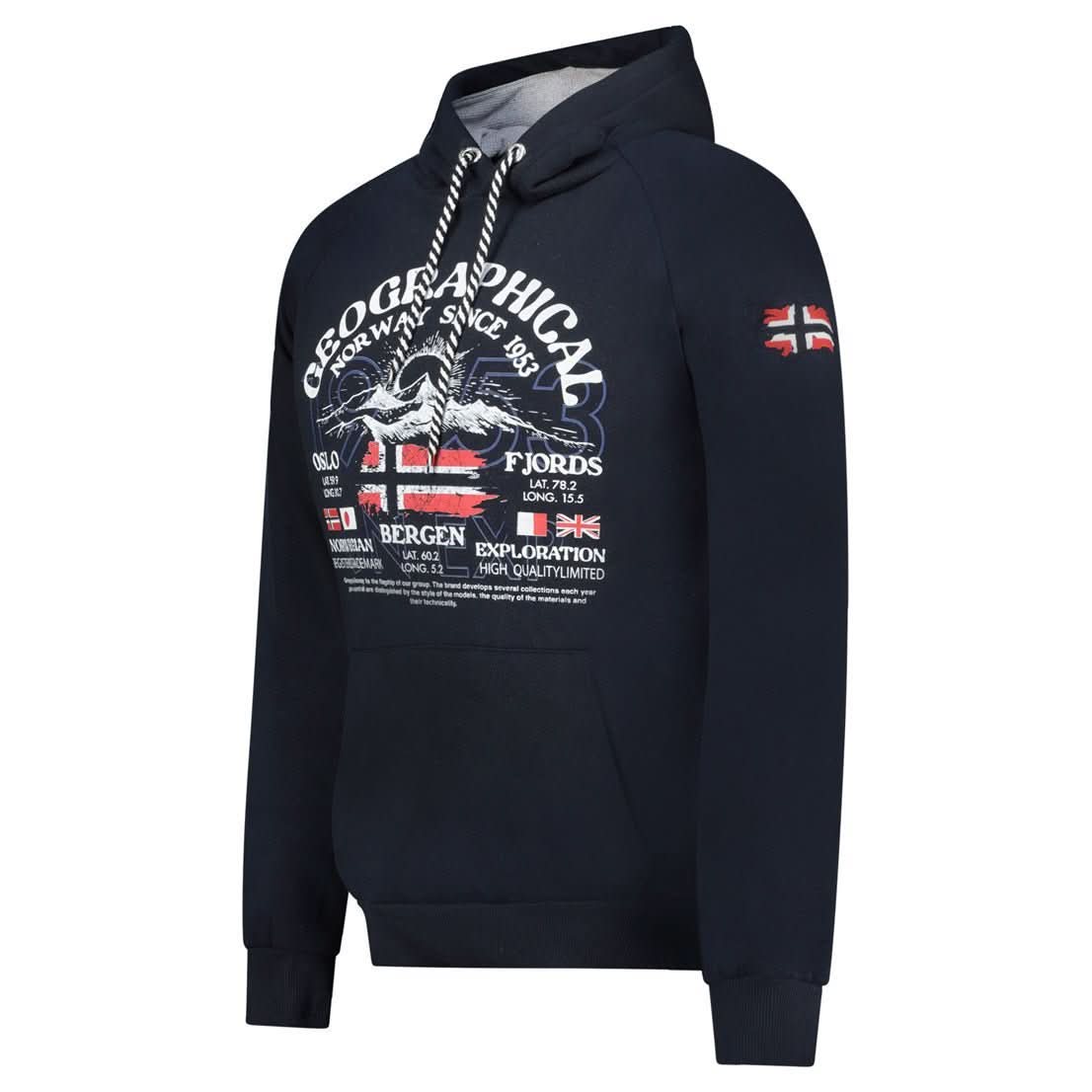 Geographical Norway Gommy Homme – Sweat à Capuche avec Impressions et Drapeau - Geographical Norway GOMMY_MEN_NOIR_S_SDB-GOMMY_MEN_NOIR_M_SDB-GOMMY_MEN_NOIR_L_SDB-GOMMY_MEN_NOIR_XL_SDB-GOMMY_MEN_NOIR_XXL_SDB-GOMMY_MEN_NOIR_3XL_SDB-GOMMY_MEN_GRIS_CLAIR_S_SDB-GOMMY_MEN_GRIS_CLAIR_M_SDB-GOMMY_MEN_GRIS_CLAIR_L_SDB-GOMMY_MEN_GRIS_CLAIR_XL_SDB
