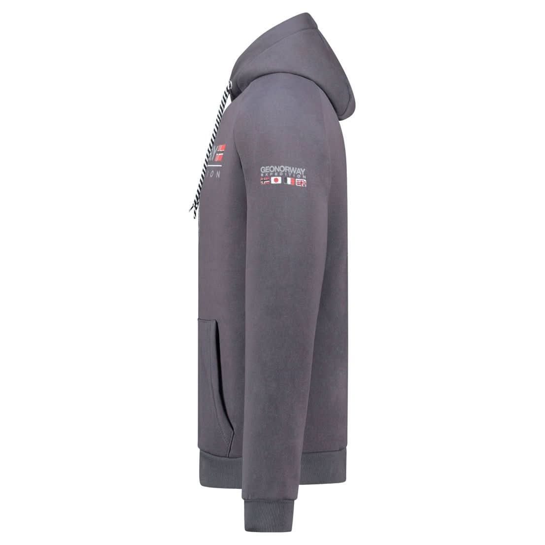 Geographical Norway GVICK Uomo - Felpa con cappuccio con stampe e bandiera - Geographical Norway GVICK_MEN_NOIR_SDB-GVICK_MEN_NOIR_M_SDB-GVICK_MEN_NOIR_L_SDB-GVICK_MEN_NOIR_XL_SDB-GVICK_MEN_NOIR_XXL_SDB-GVICK_MEN_NOIR_3XL_SDB-GVICK_MEN_GRIS_FONCE_SDB-GVICK_MEN_GRIS_FONCE_M_SDB-GVICK_MEN_GRIS_FONCE_L_SDB-GVICK_MEN_GRIS_FONCE_XL_SDB