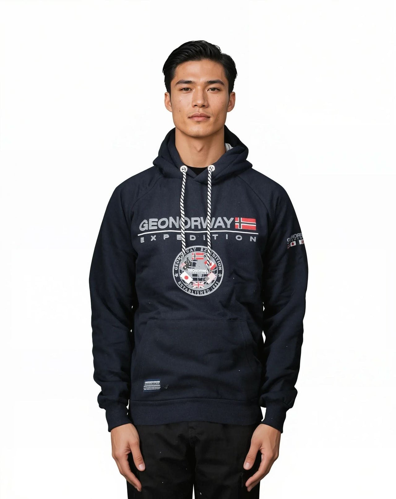 Geographical Geographical Norway GVICK Hombre - Sudadera con capucha con estampados y bandera - Geographical Norway GVICK_MEN_NOIR_SDB-GVICK_MEN_NOIR_M_SDB-GVICK_MEN_NOIR_L_SDB-GVICK_MEN_NOIR_XL_SDB-GVICK_MEN_NOIR_XXL_SDB-GVICK_MEN_NOIR_3XL_SDB-GVICK_MEN_GRIS_FONCE_S_S_SDB-GVICK_MEN_GRIS_FONCE_M_SDB-GVICK_MEN_GRIS_FONCE_L_SDB-GVICK_MEN_GRIS_FONCE_XL_SDB