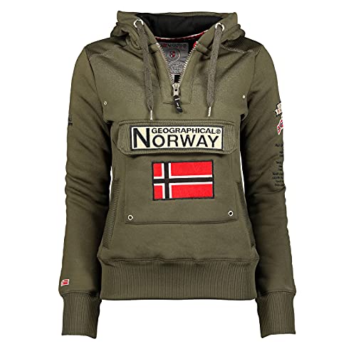Geographical Norway Gymclass Woman - Hooded sweatshirt - Geographical Norway - S Khaki