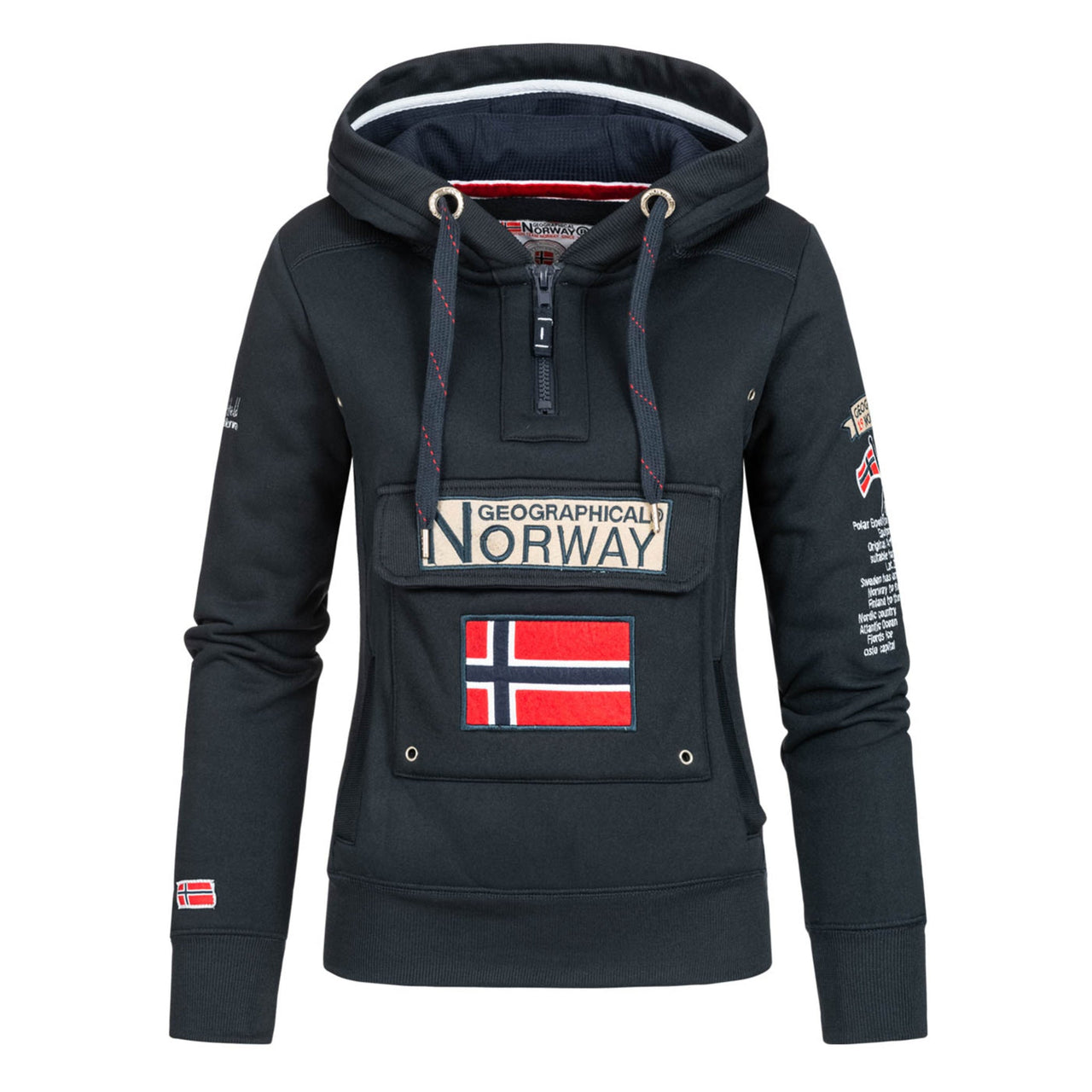 Geographical Norway Gymclass Femme - Sweat à capuche - Geographical Norway - S Marine