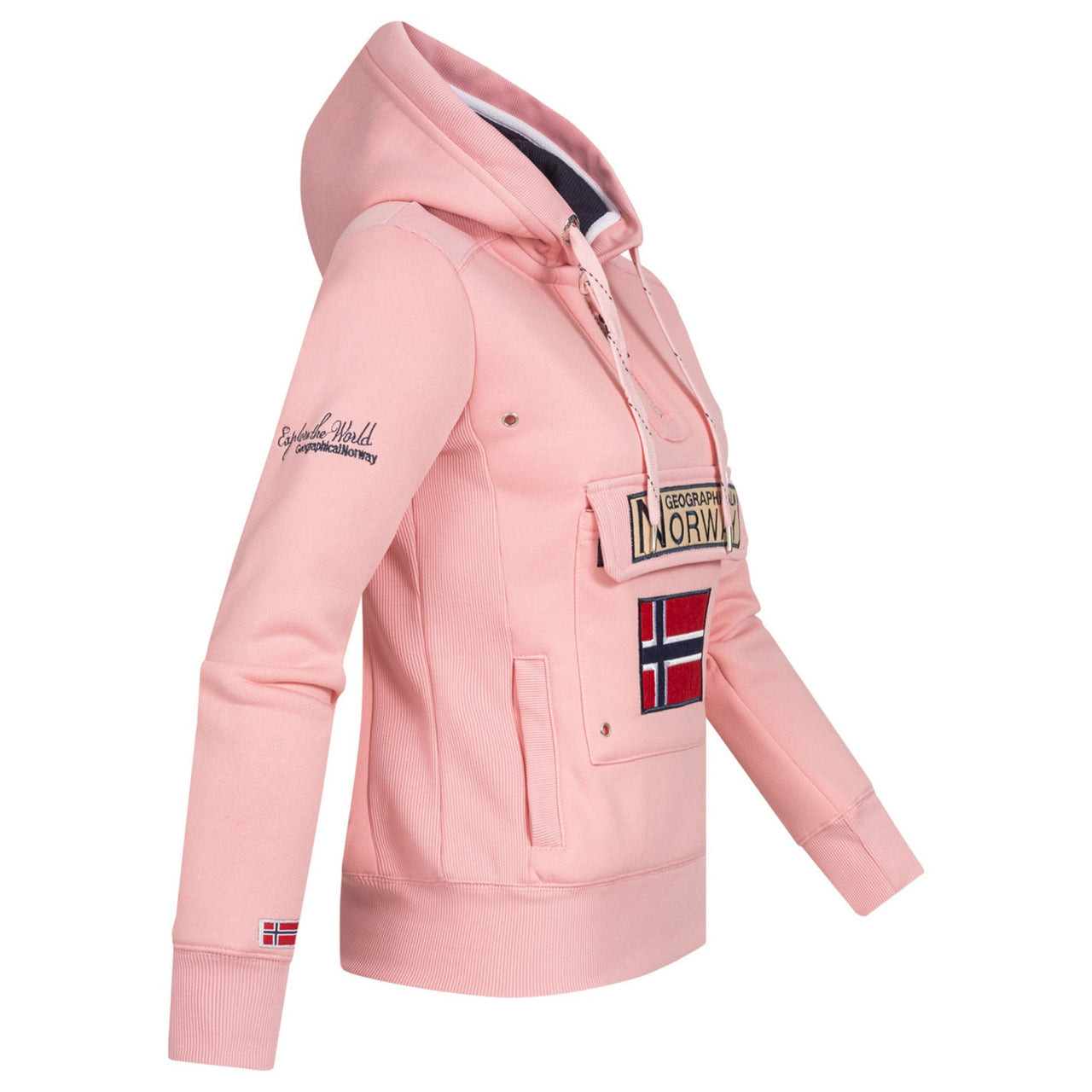 Geographical Norway Gymclass Femme - Sweat à capuche - Geographical Norway - S Rose Pale