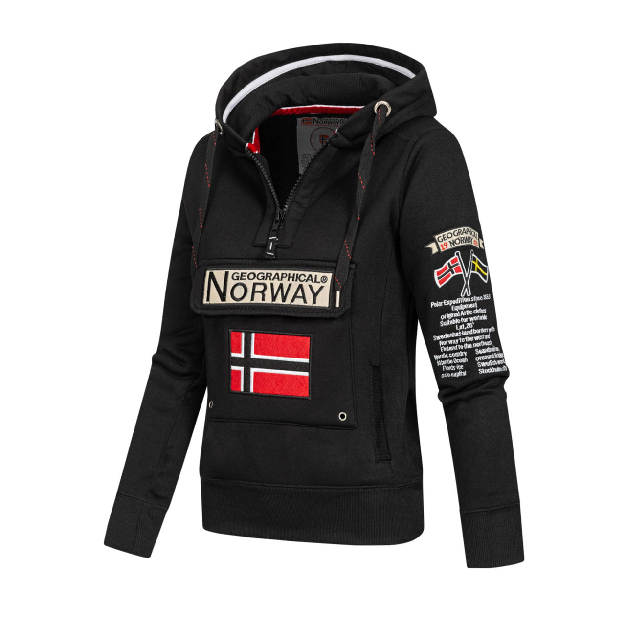 Geographical Norway Gymclass Femme - Sweat à capuche - Geographical Norway - M Noir
