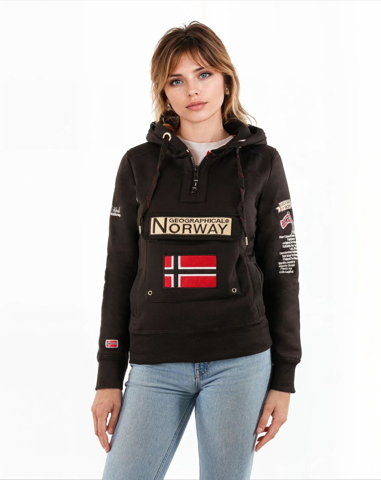 Geographical Norway Geographical Norway Gymclass Mujer - Sudadera con capucha - Geographical Norway - S Negro