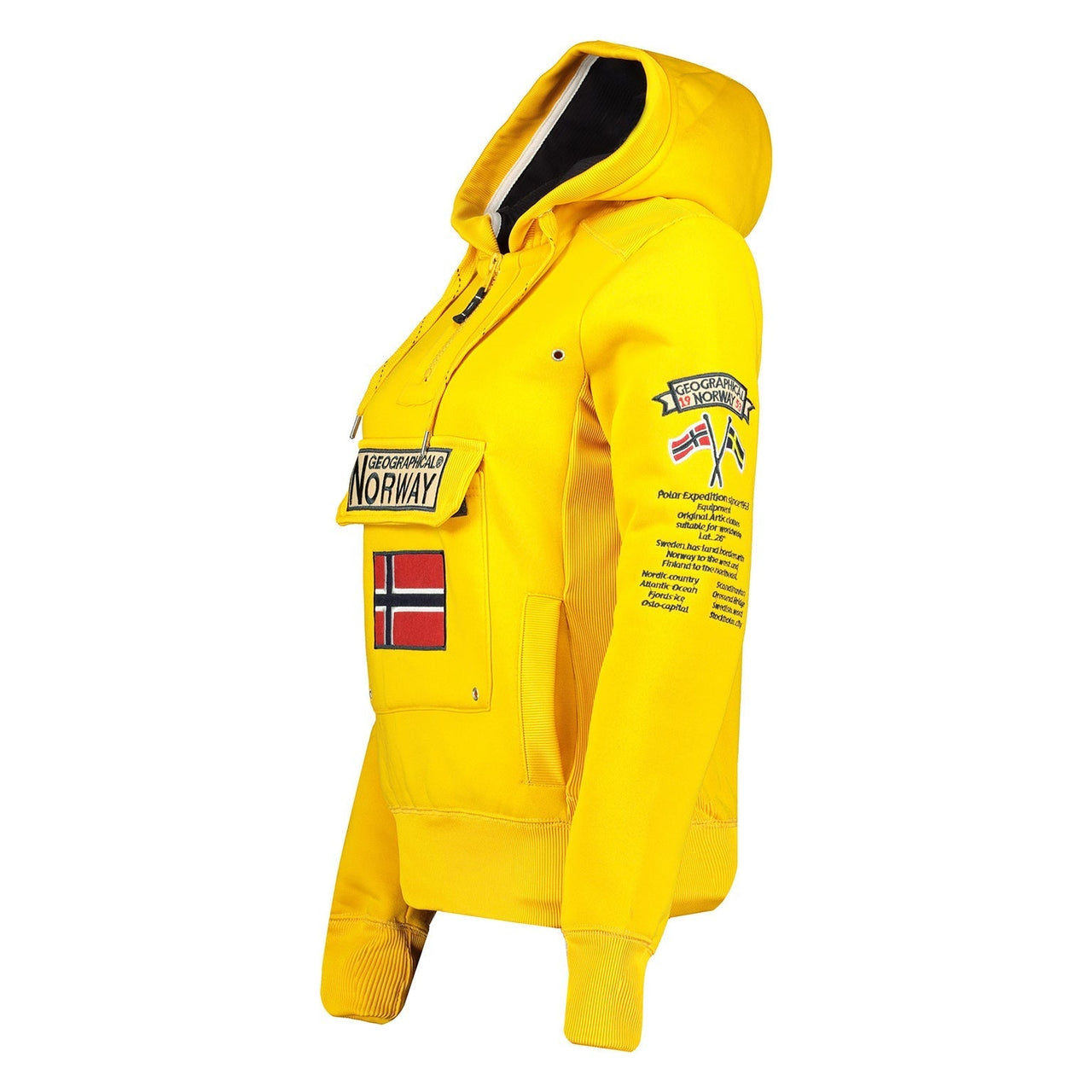 Geographical Norway Gymclass Femme - Sweat à capuche - Geographical Norway - S Moutarde