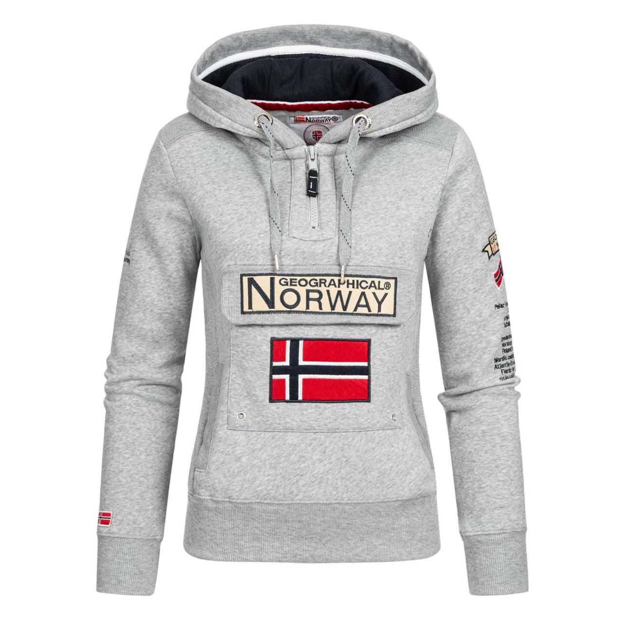 Geographical Norway Geographical Norway Gymclass Mujer - Sudadera con capucha - Geographical Norway - S Gris claro