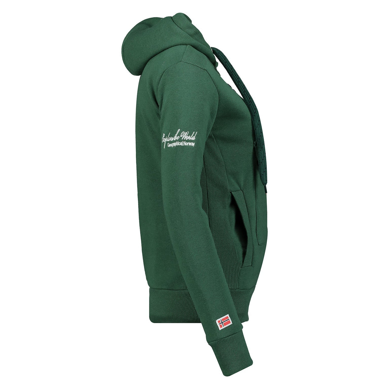 Geographical Norway Gymclass Donna - Felpa con cappuccio - Geographical Norway - S Verde abete