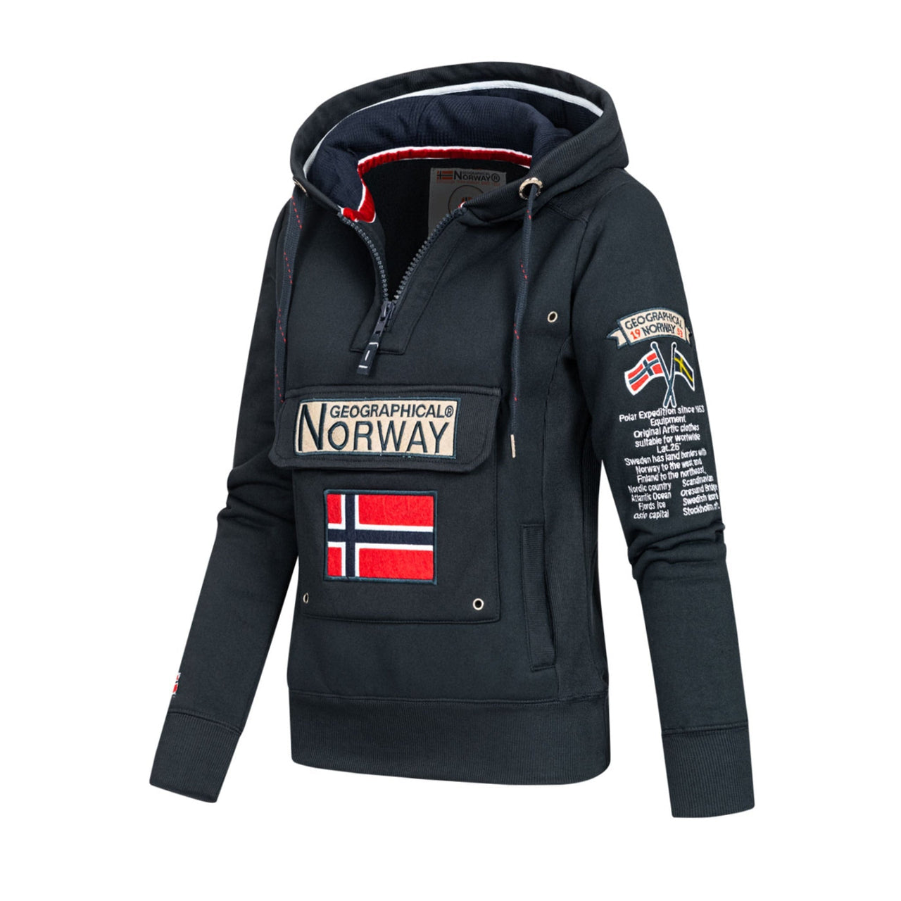 Geographical Norway Gymclass Femme - Hooded sweatshirt - Geographical Norway - S Navy